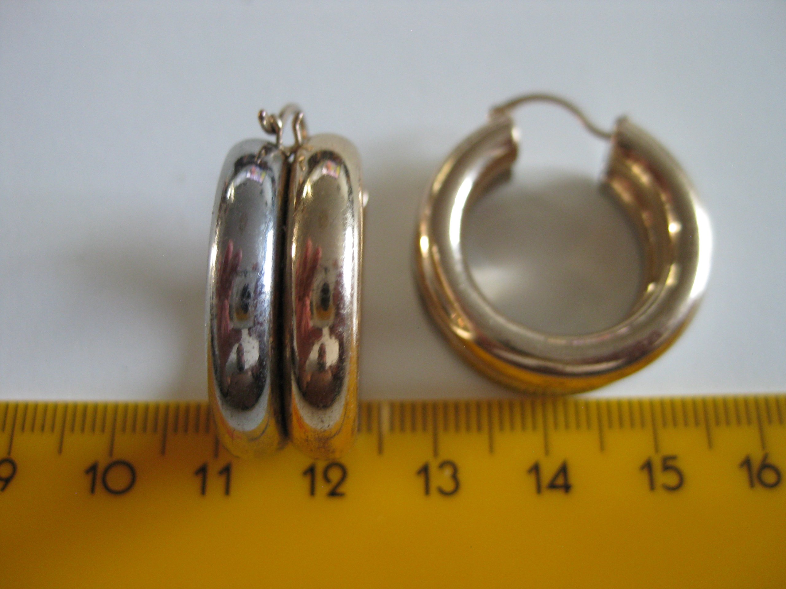 Unbranded Gold & Silver Tone Chunky Hoop Earrings Jewel-Ja-4 image 7