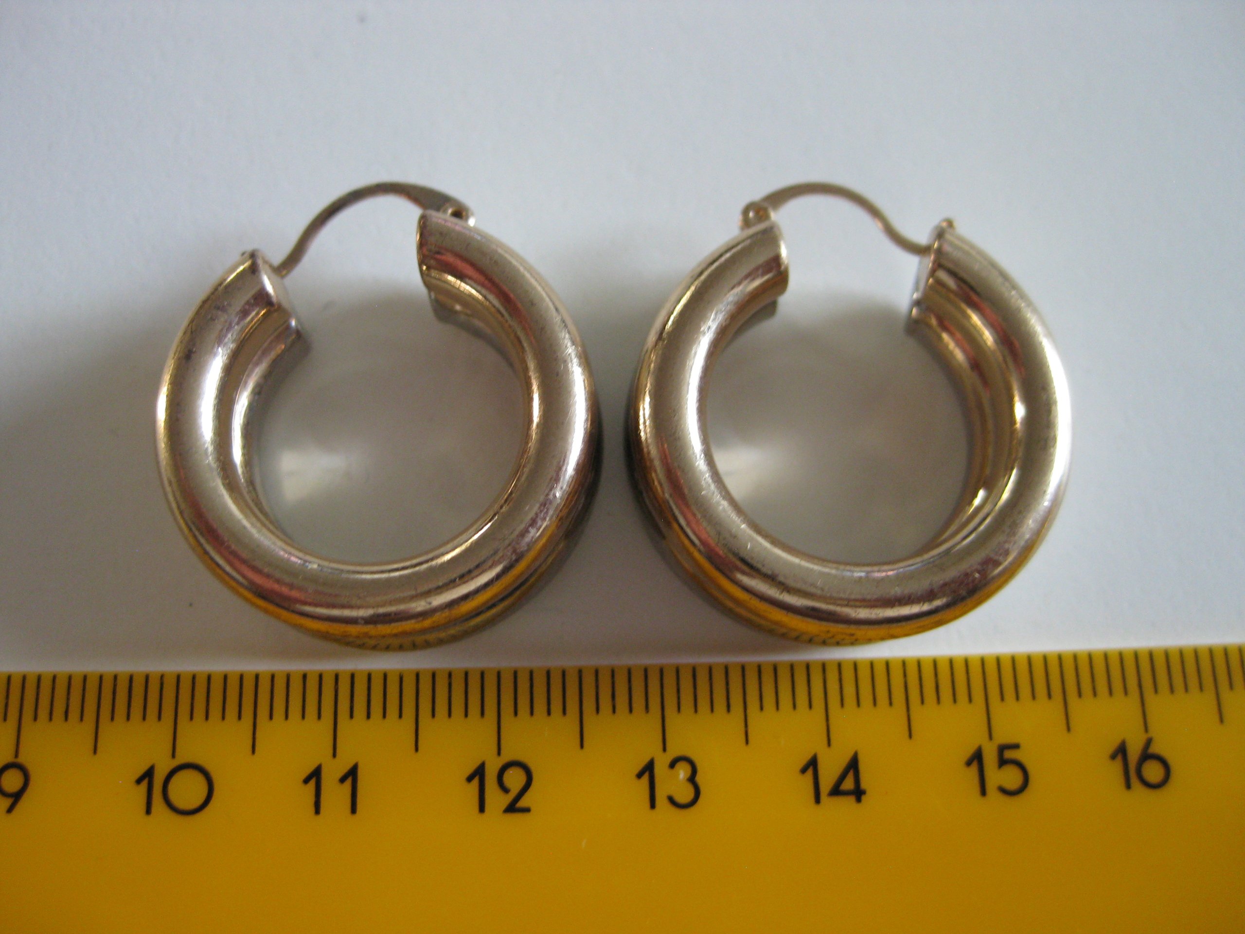 Unbranded Gold & Silver Tone Chunky Hoop Earrings Jewel-Ja-4 image 8