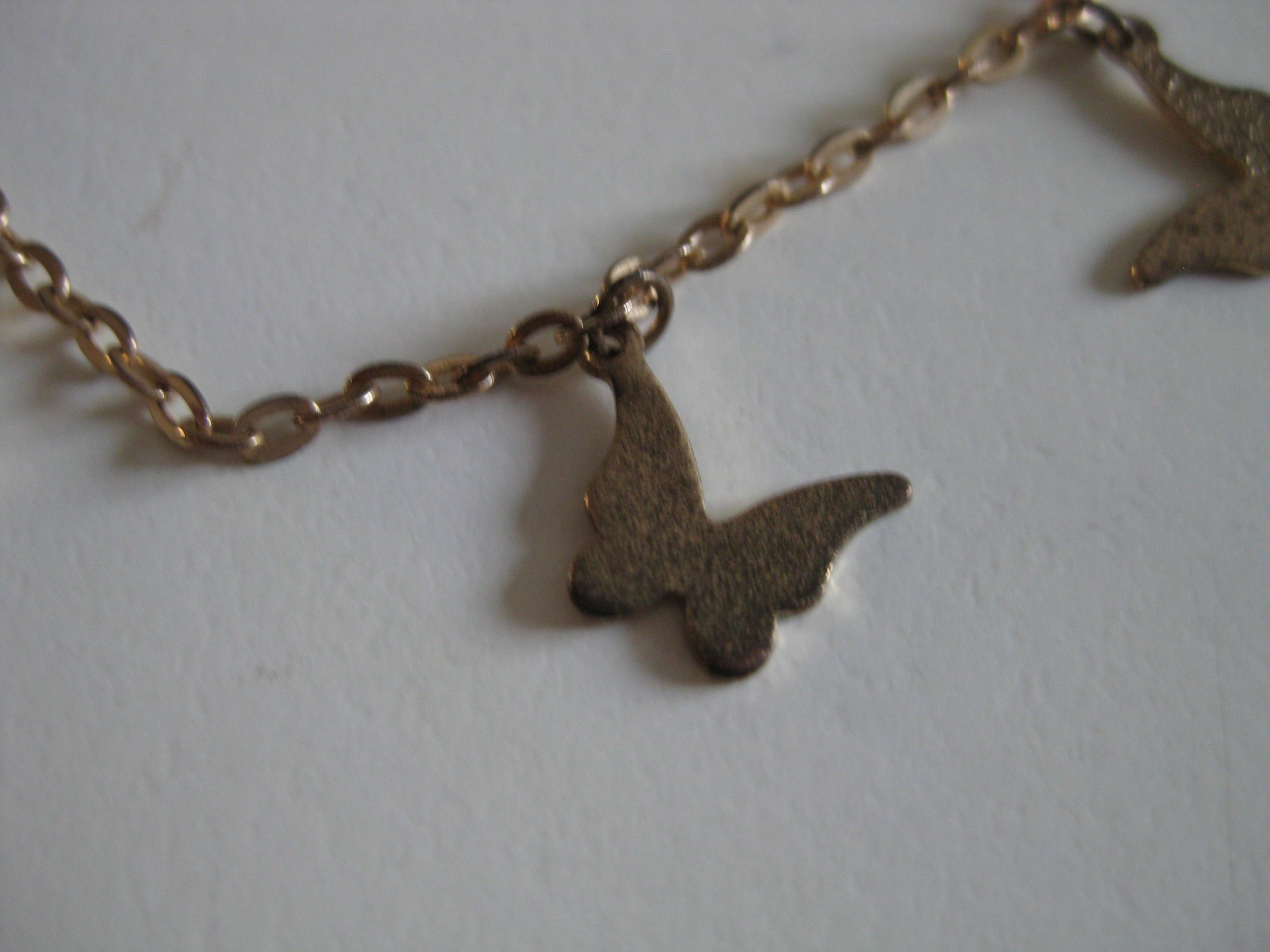Gold Butterfly Charm Necklace Women's Gold Tone Chain Jewel-Ja-4 image 8