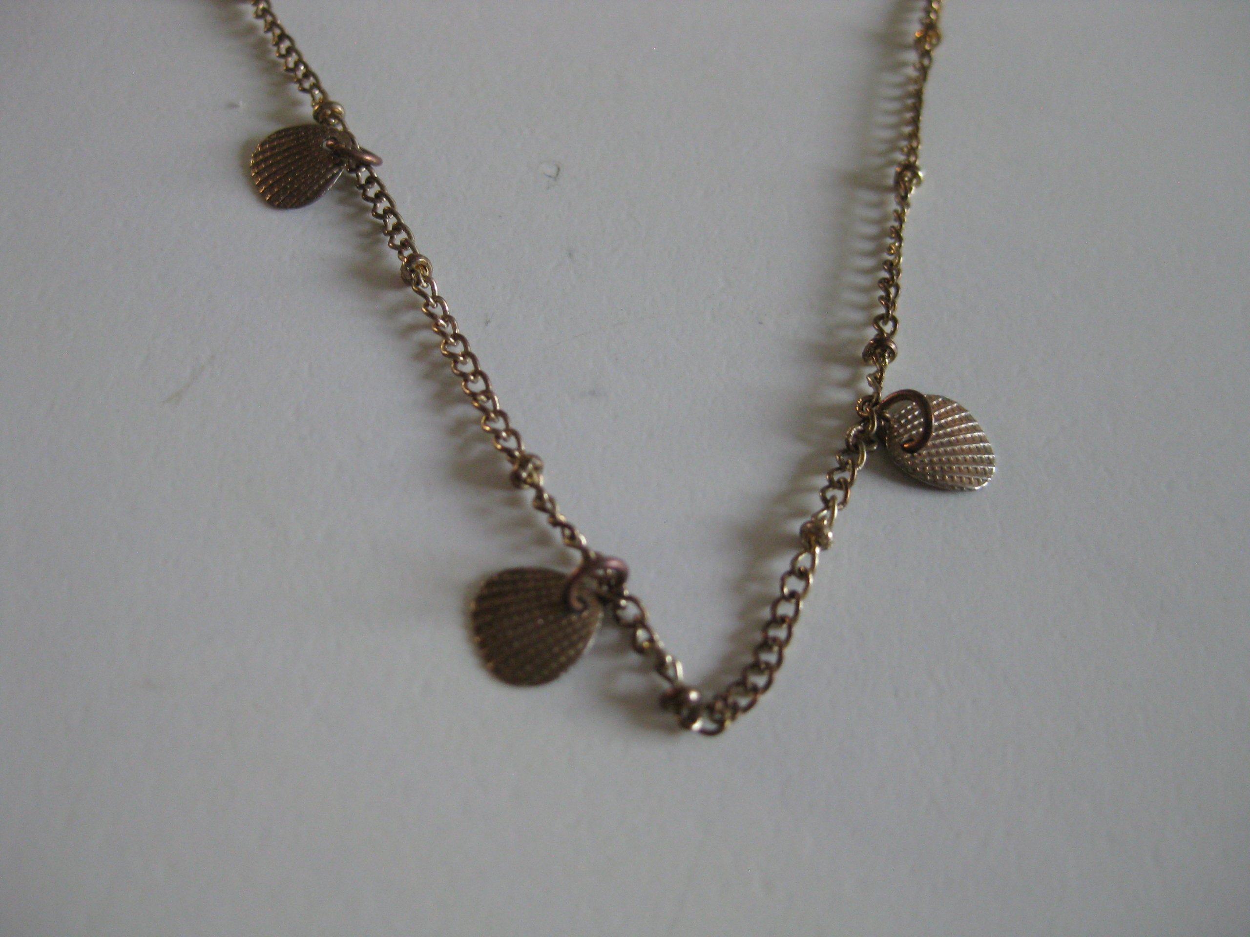 Gold Tone Shell Charm Chain Necklace Women Jewel-Ja-4 image 4