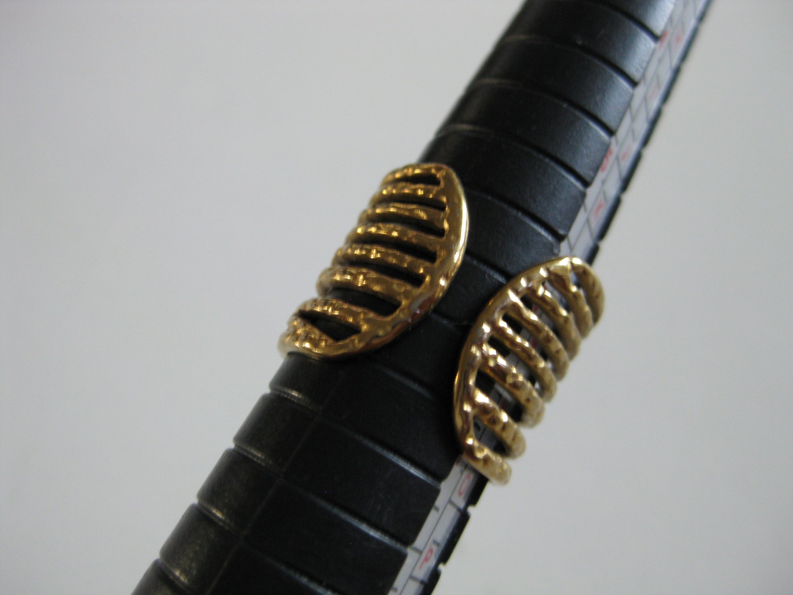 Gold Tone Adjustable Openwork Statement Ring Jewel-Ja-4 image 7