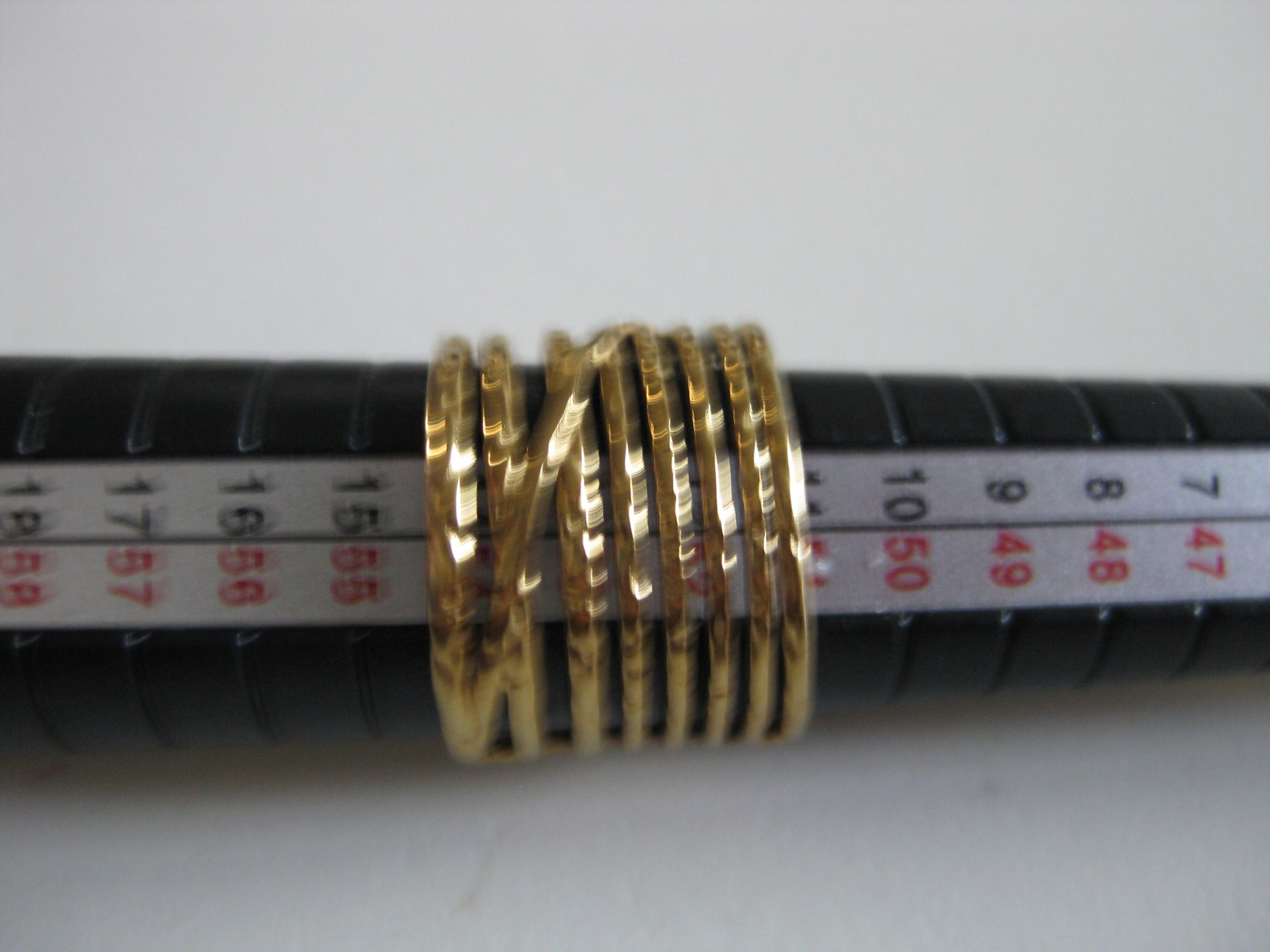 Gold Tone Adjustable Openwork Statement Ring Jewel-Ja-4 image 8