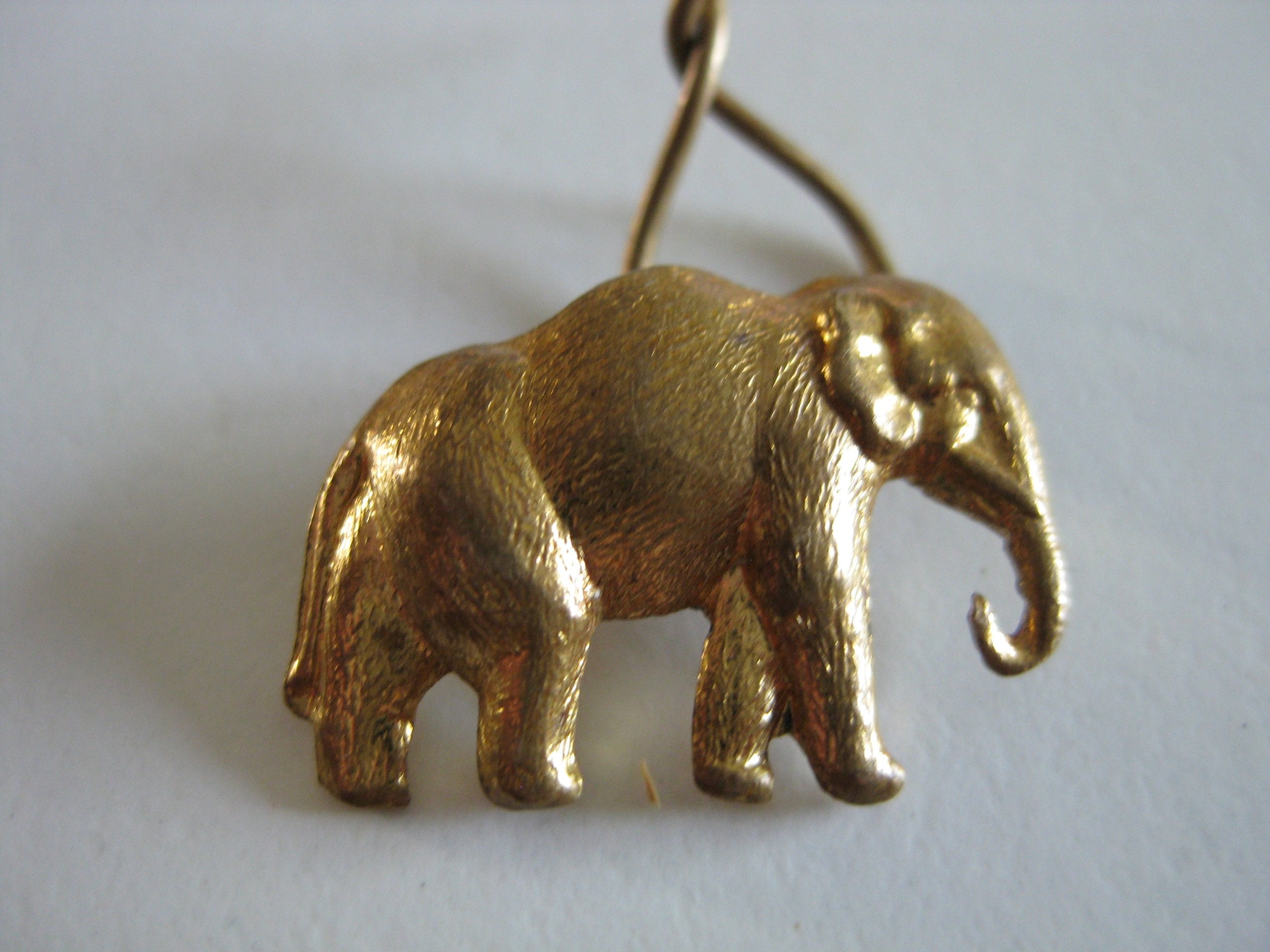 Gold Tone Elephant Pendant Charm 3 cm Jewel-Ja-4 image 2