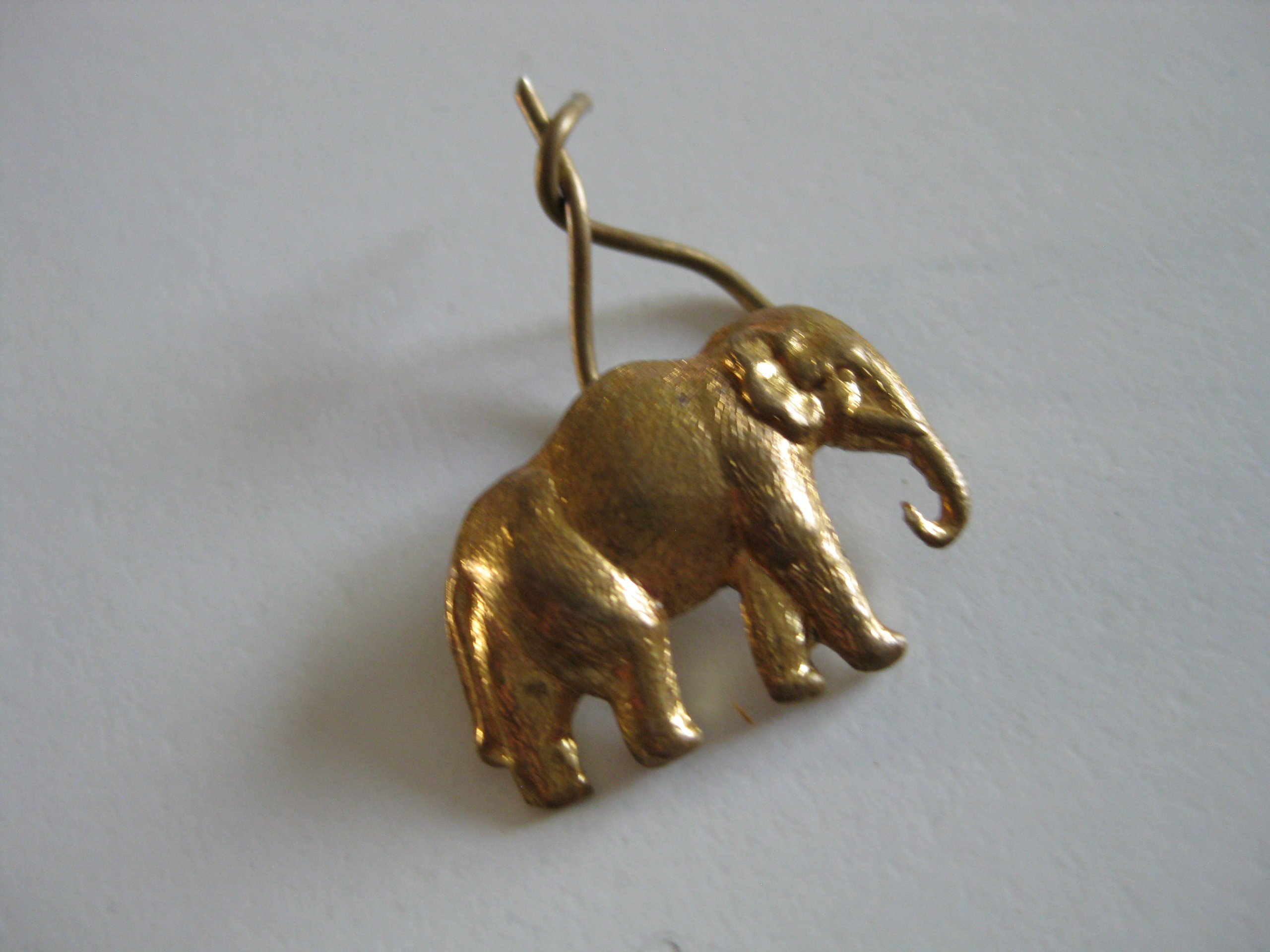 Gold Tone Elephant Pendant Charm 3 cm Jewel-Ja-4 image 4