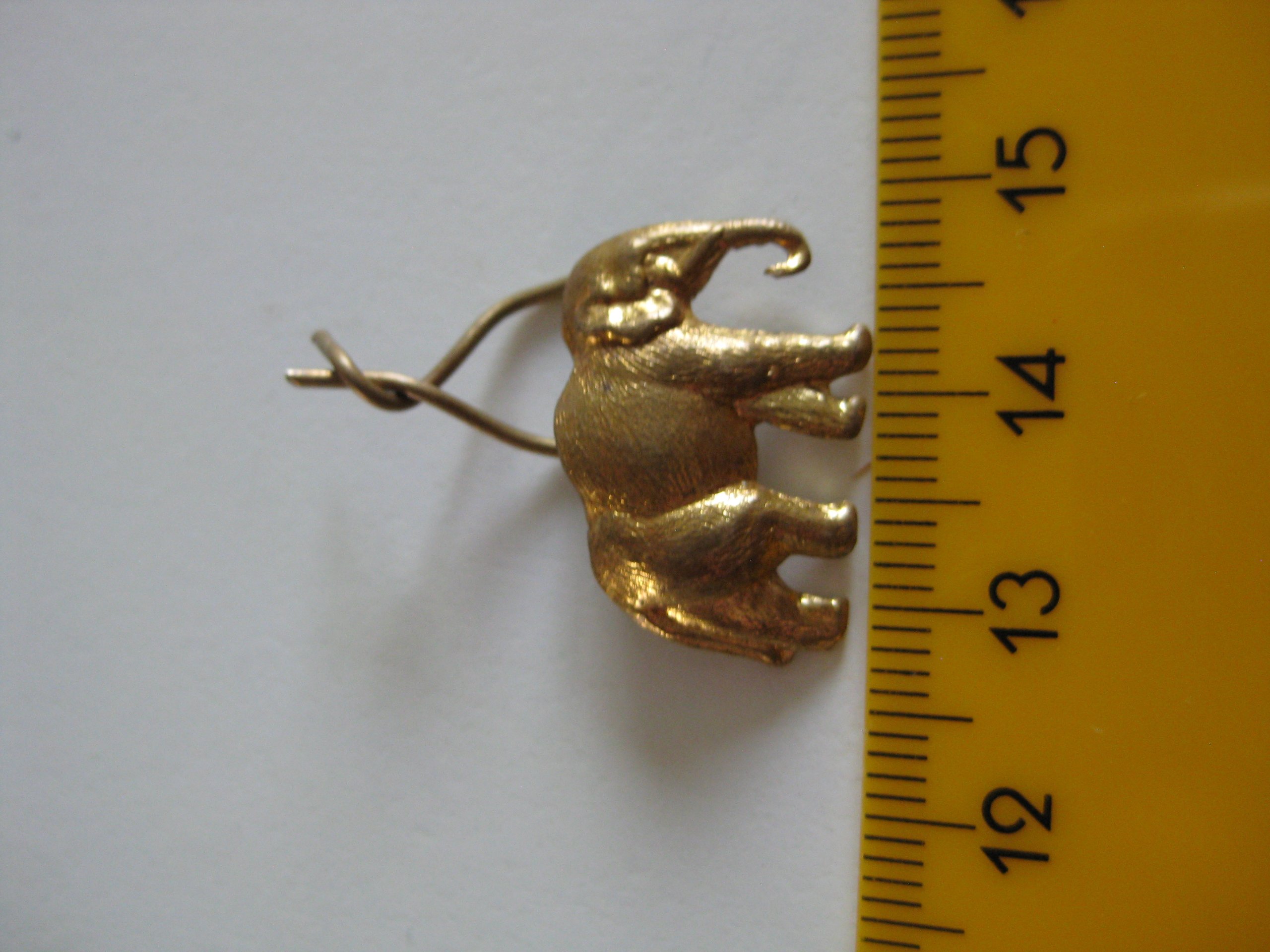 Gold Tone Elephant Pendant Charm 3 cm Jewel-Ja-4 image 5