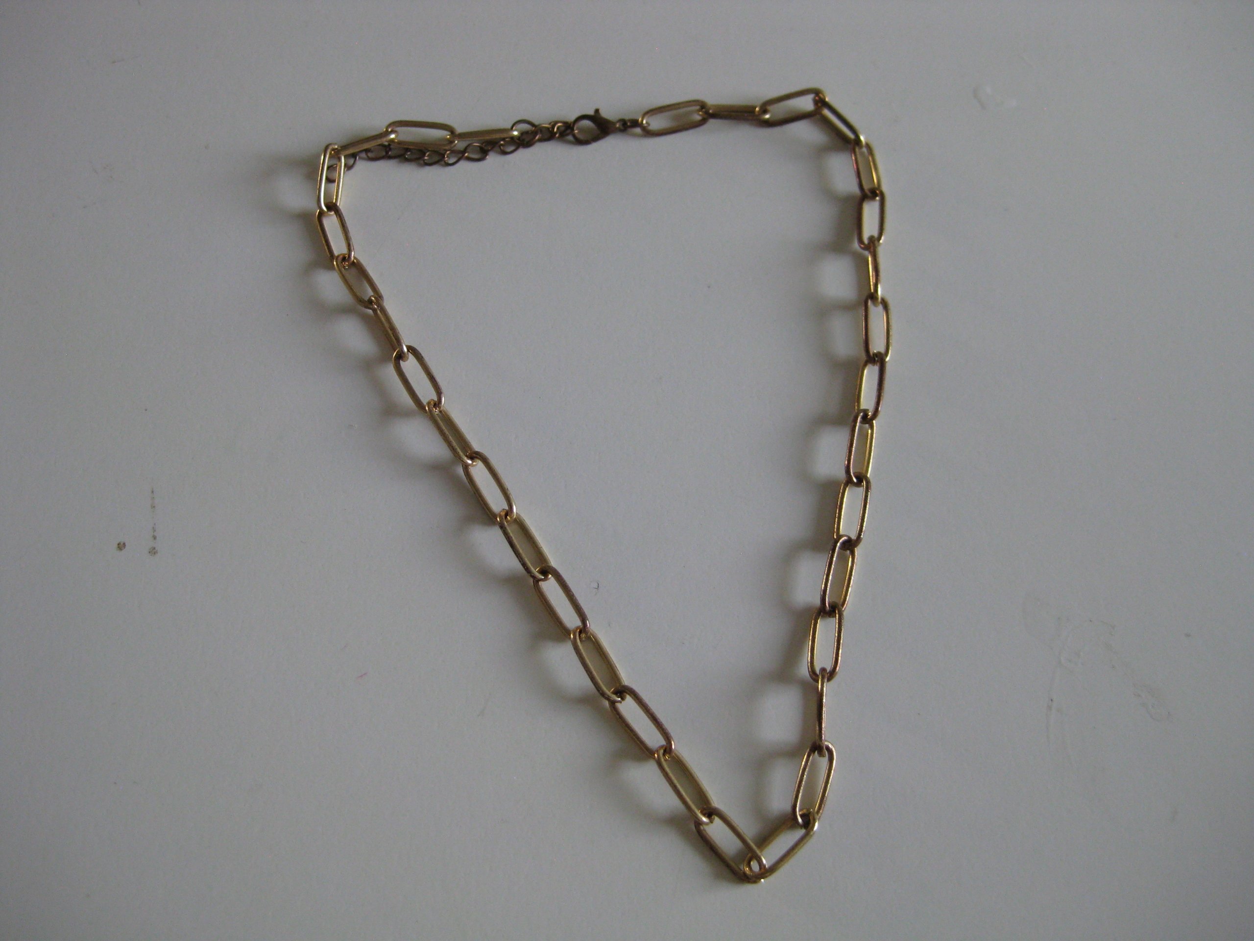 Gold Tone Chain Necklace Adjustable Length Jewel-Ja-4