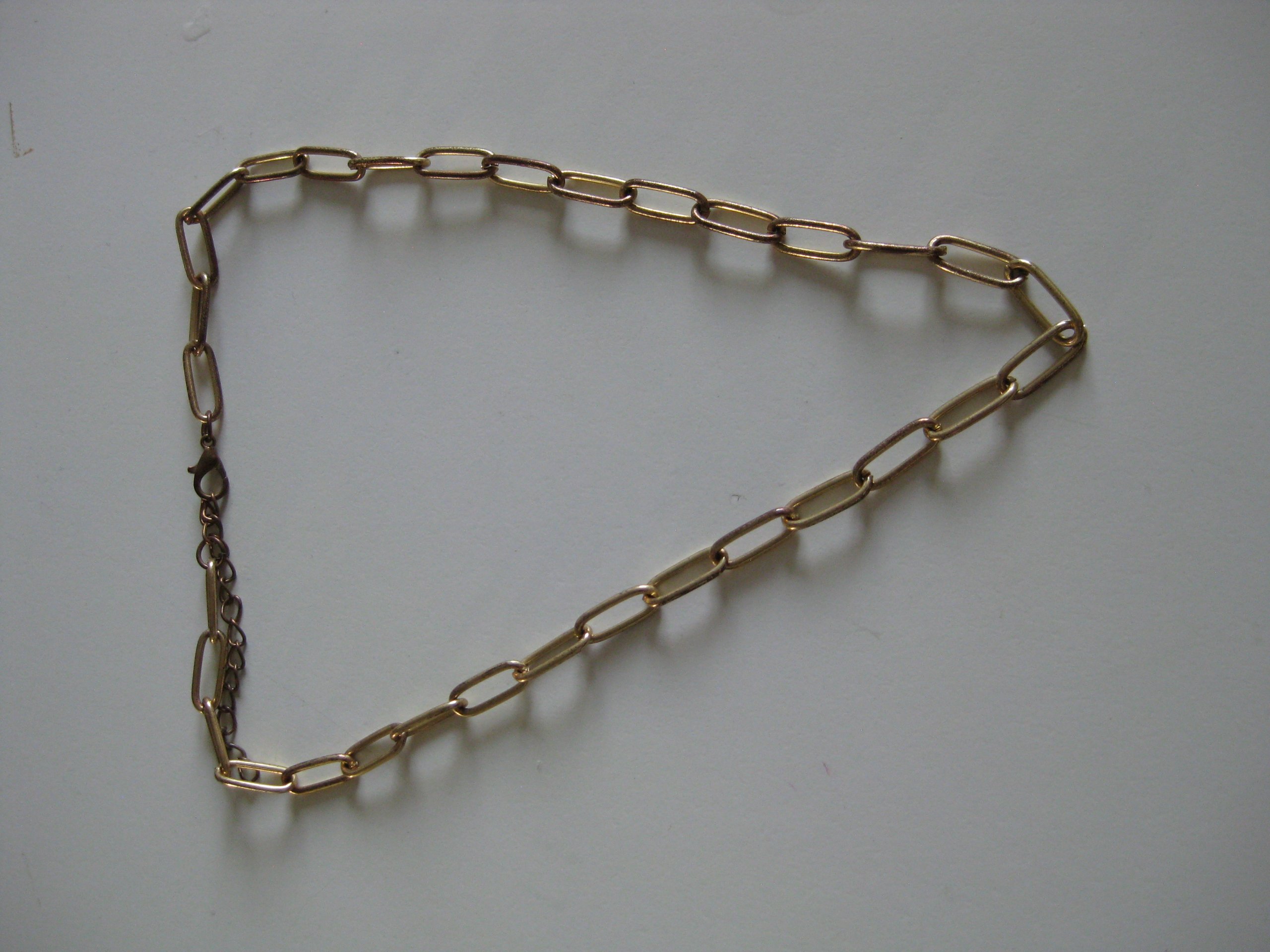 Gold Tone Chain Necklace Adjustable Length Jewel-Ja-4 image 2