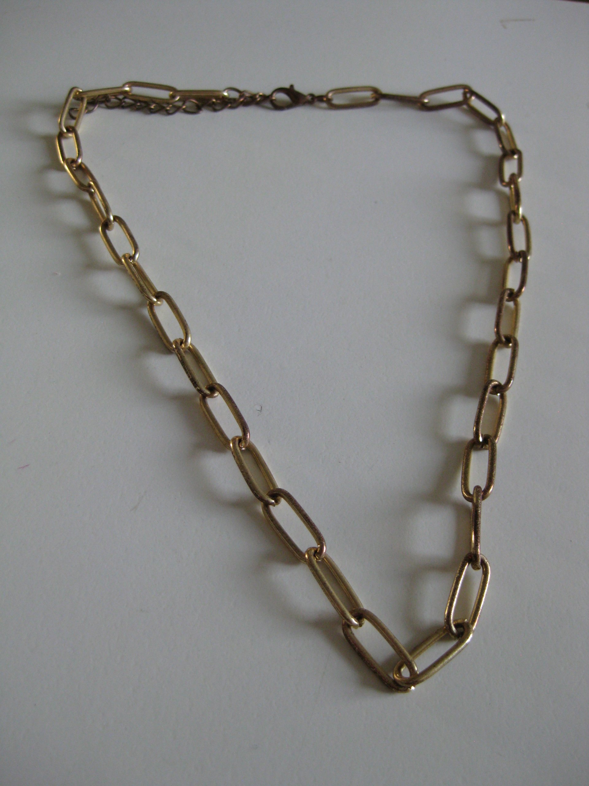 Gold Tone Chain Necklace Adjustable Length Jewel-Ja-4 image 3