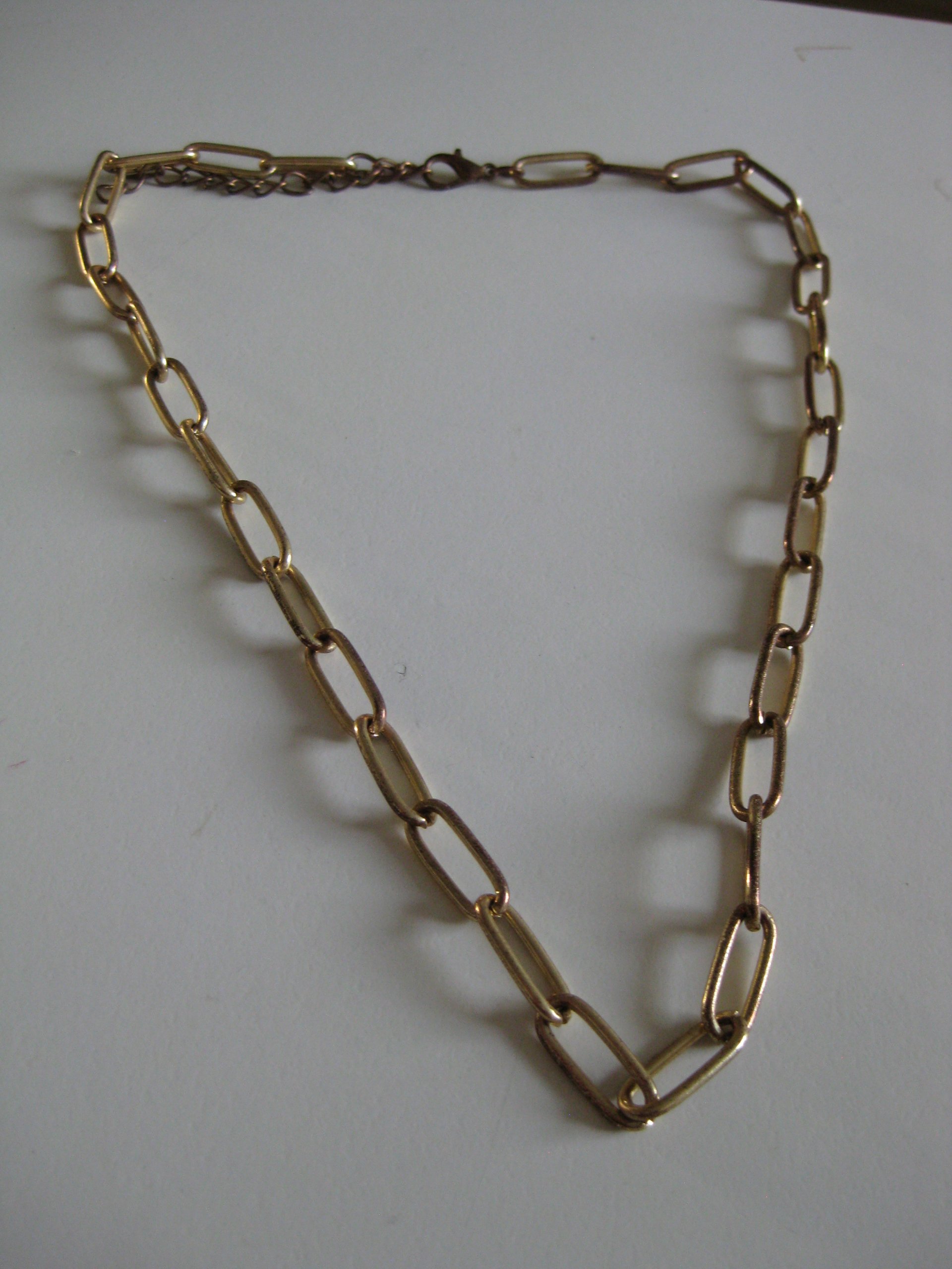 Gold Tone Chain Necklace Adjustable Length Jewel-Ja-4 image 4