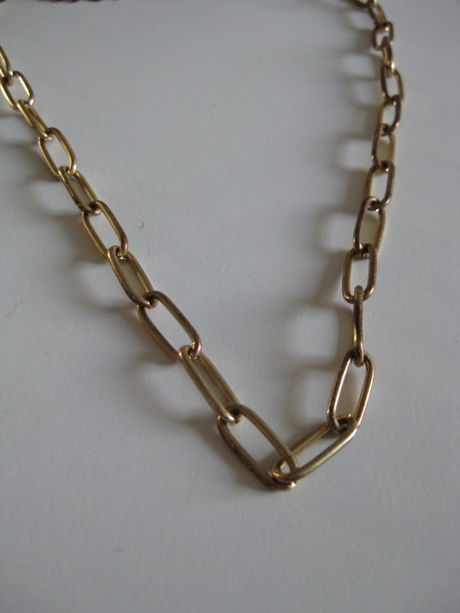 Gold Tone Chain Necklace Adjustable Length Jewel-Ja-4 image 5