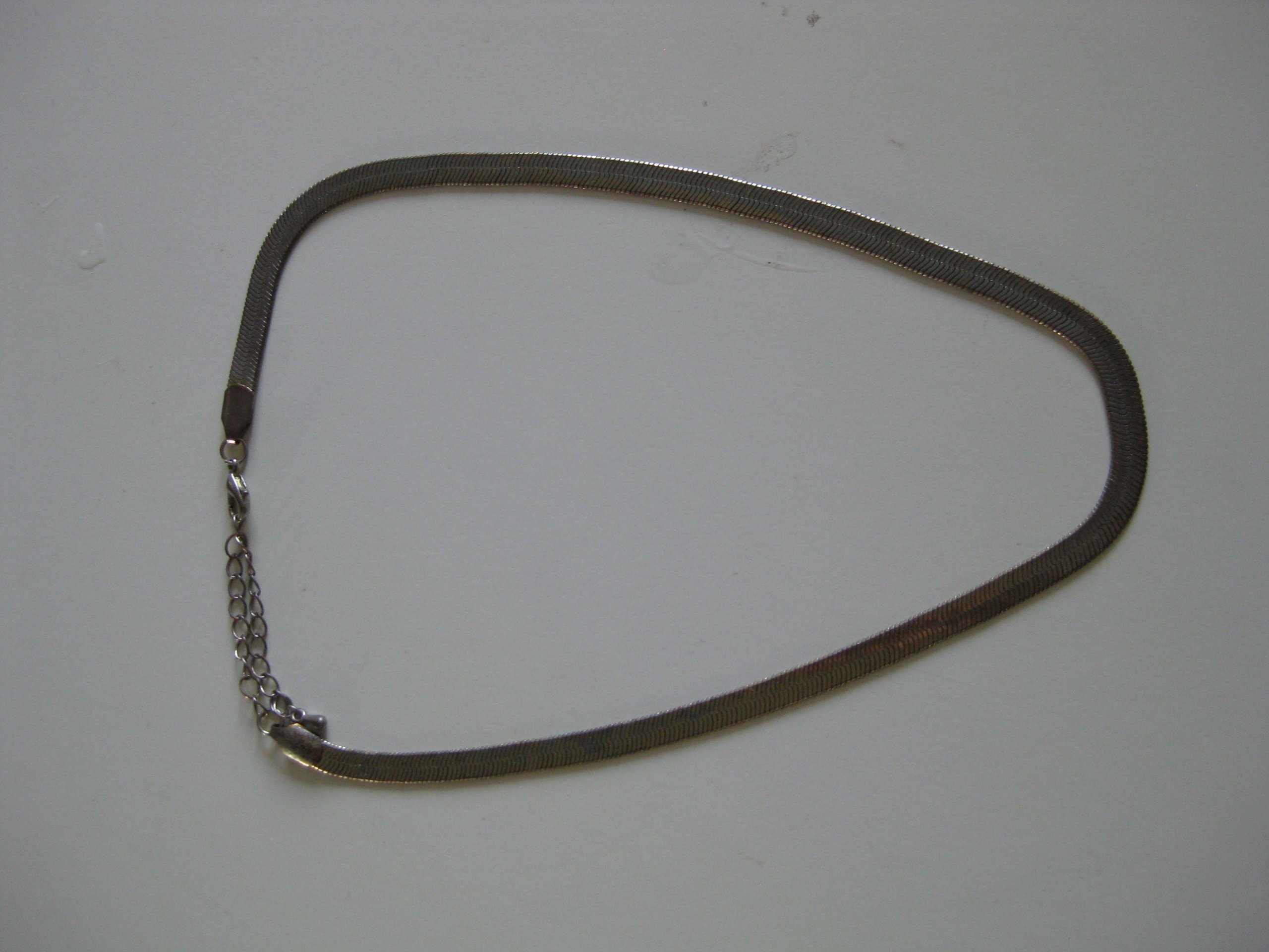 Silver Tone Snake Chain Necklace Adjustable Length Unisex Jewel-Ja-4