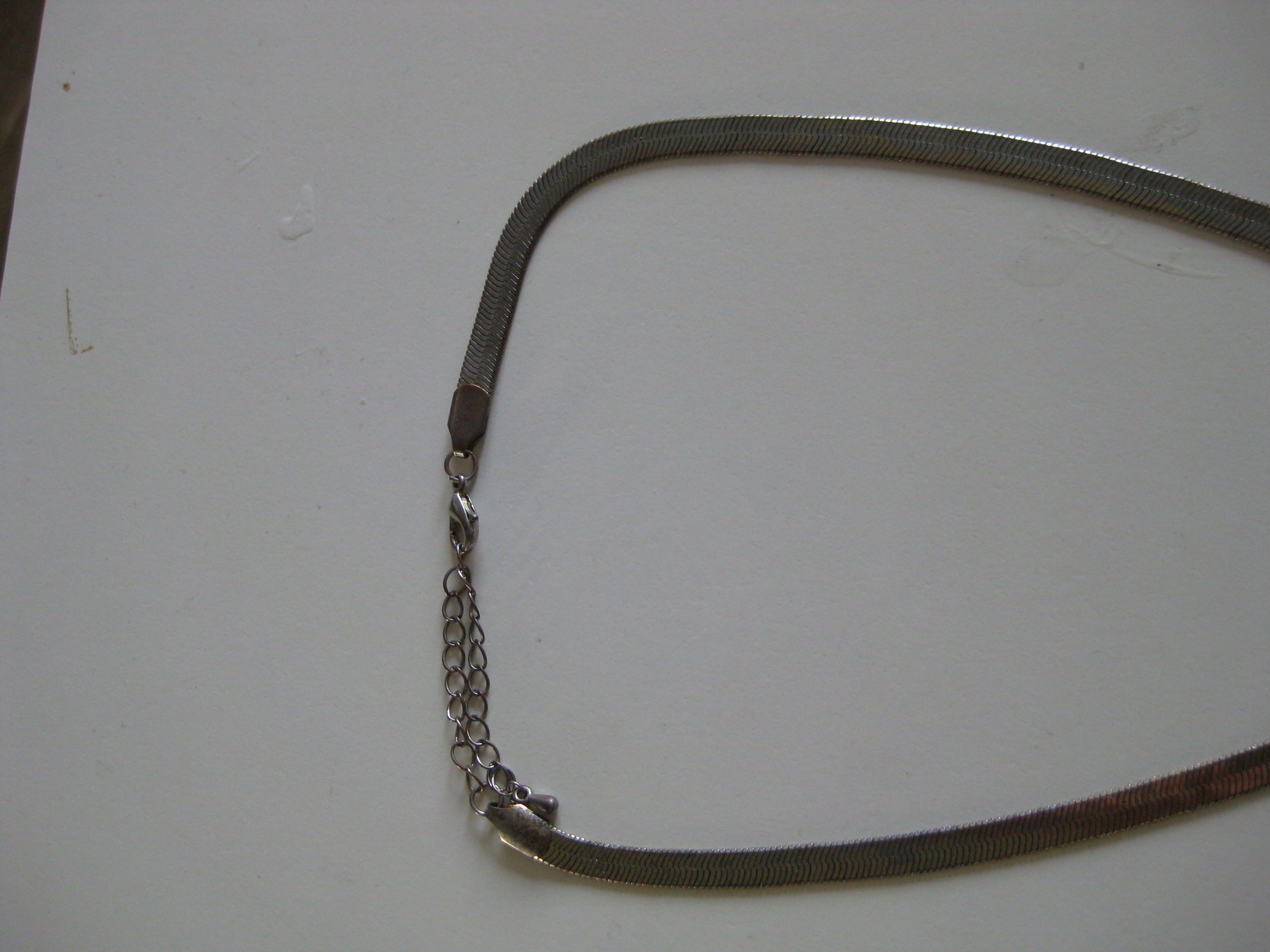 Silver Tone Snake Chain Necklace Adjustable Length Unisex Jewel-Ja-4 image 2