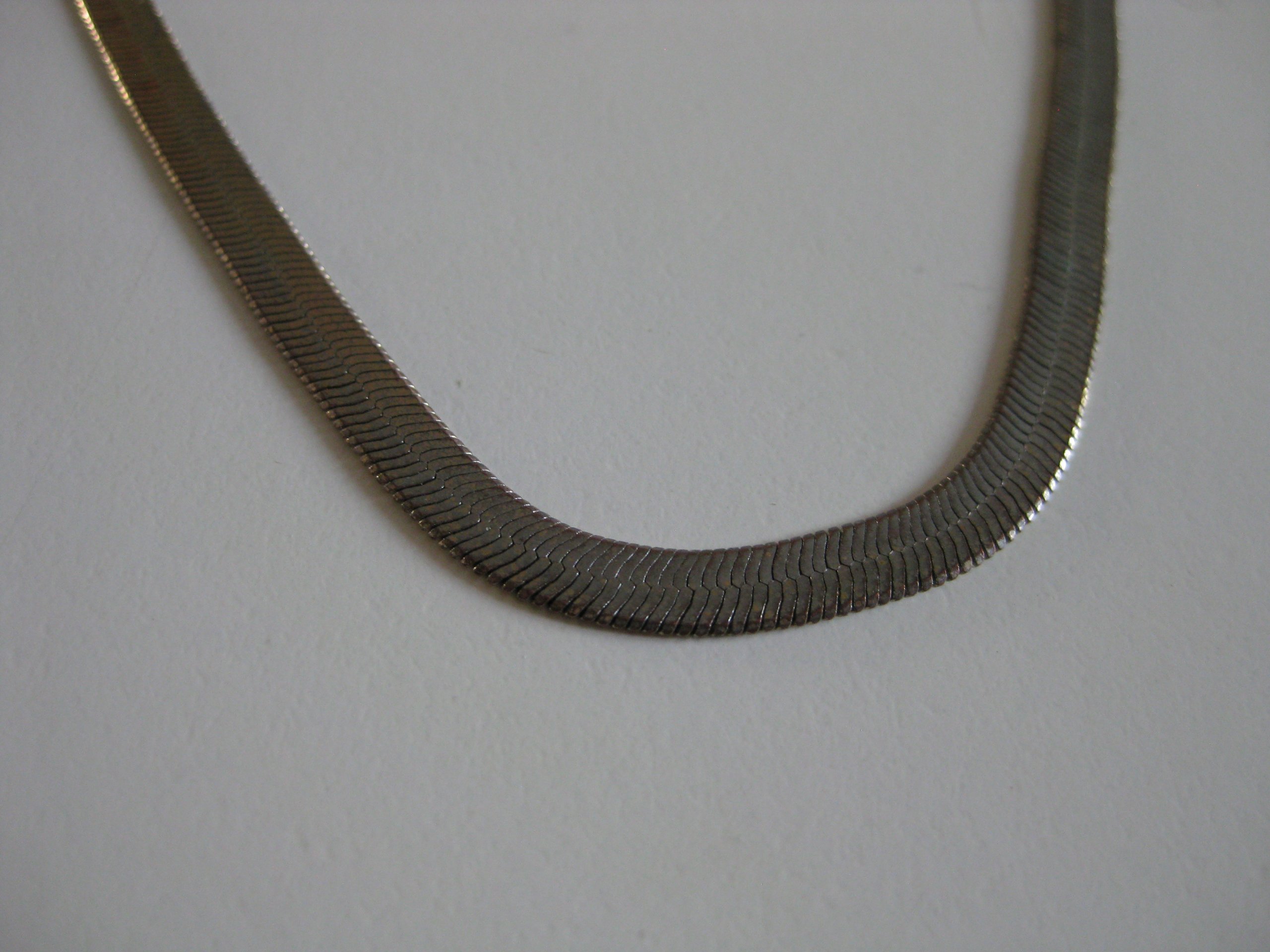 Silver Tone Snake Chain Necklace Adjustable Length Unisex Jewel-Ja-4 image 3
