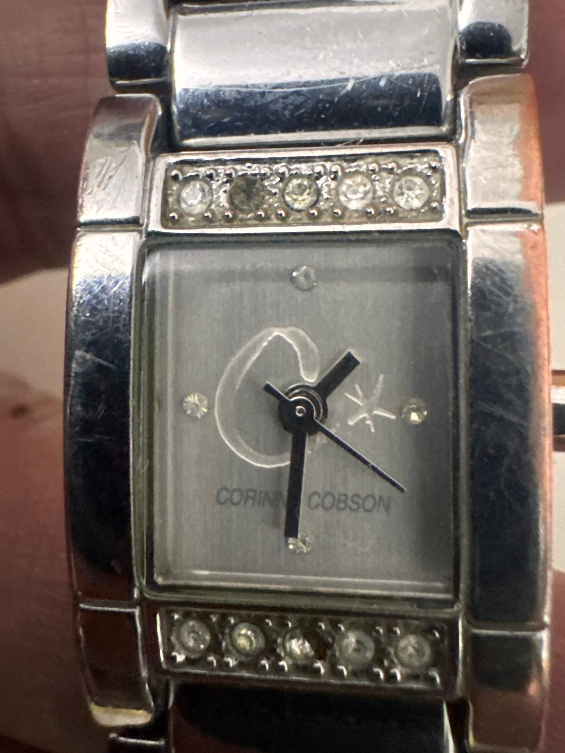 Corinne Cobson Silver Crystal Accent Ladies Watch Jewel-Ja-6 image 3