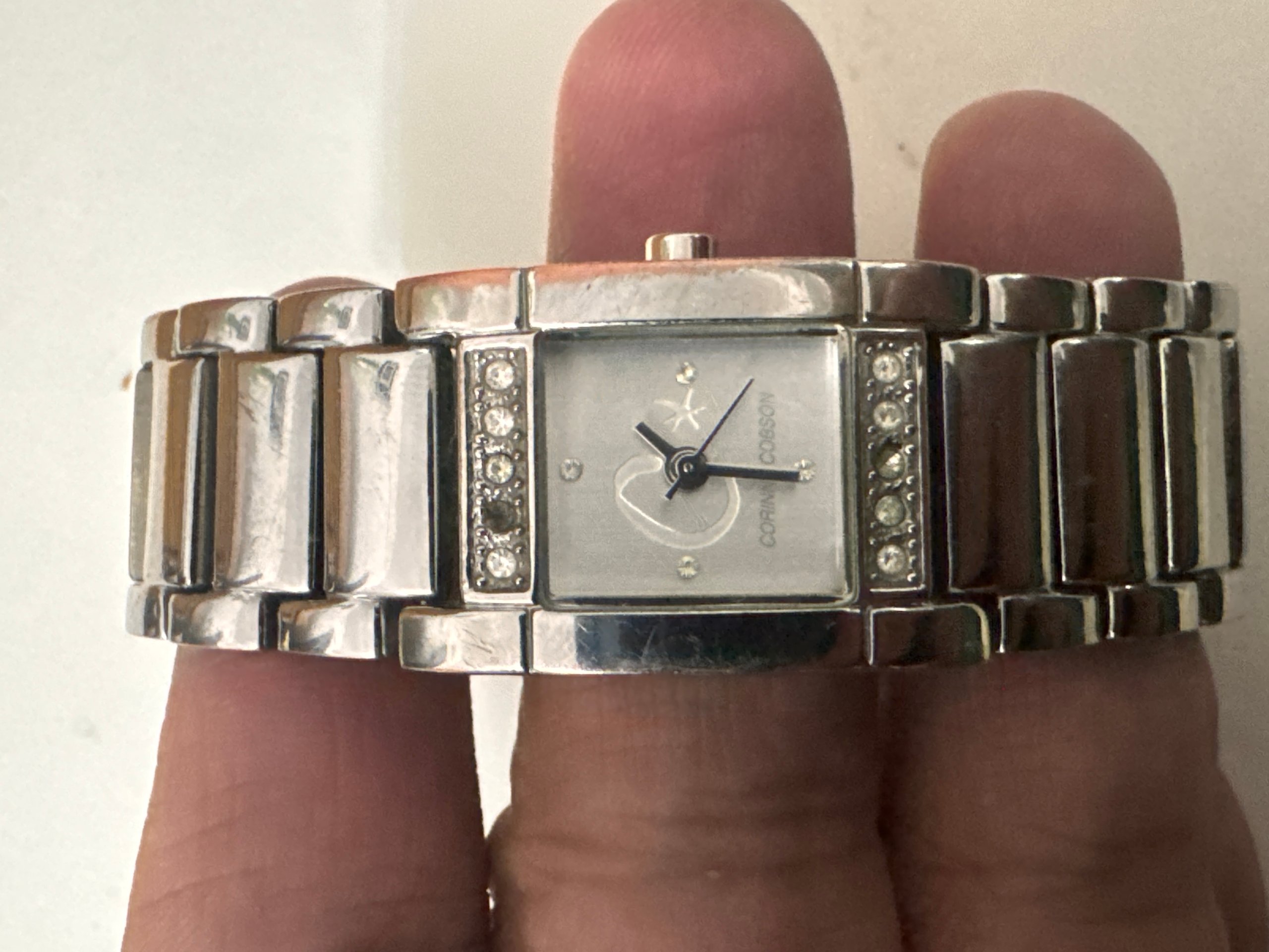 Corinne Cobson Silver Crystal Accent Ladies Watch Jewel-Ja-6 image 9