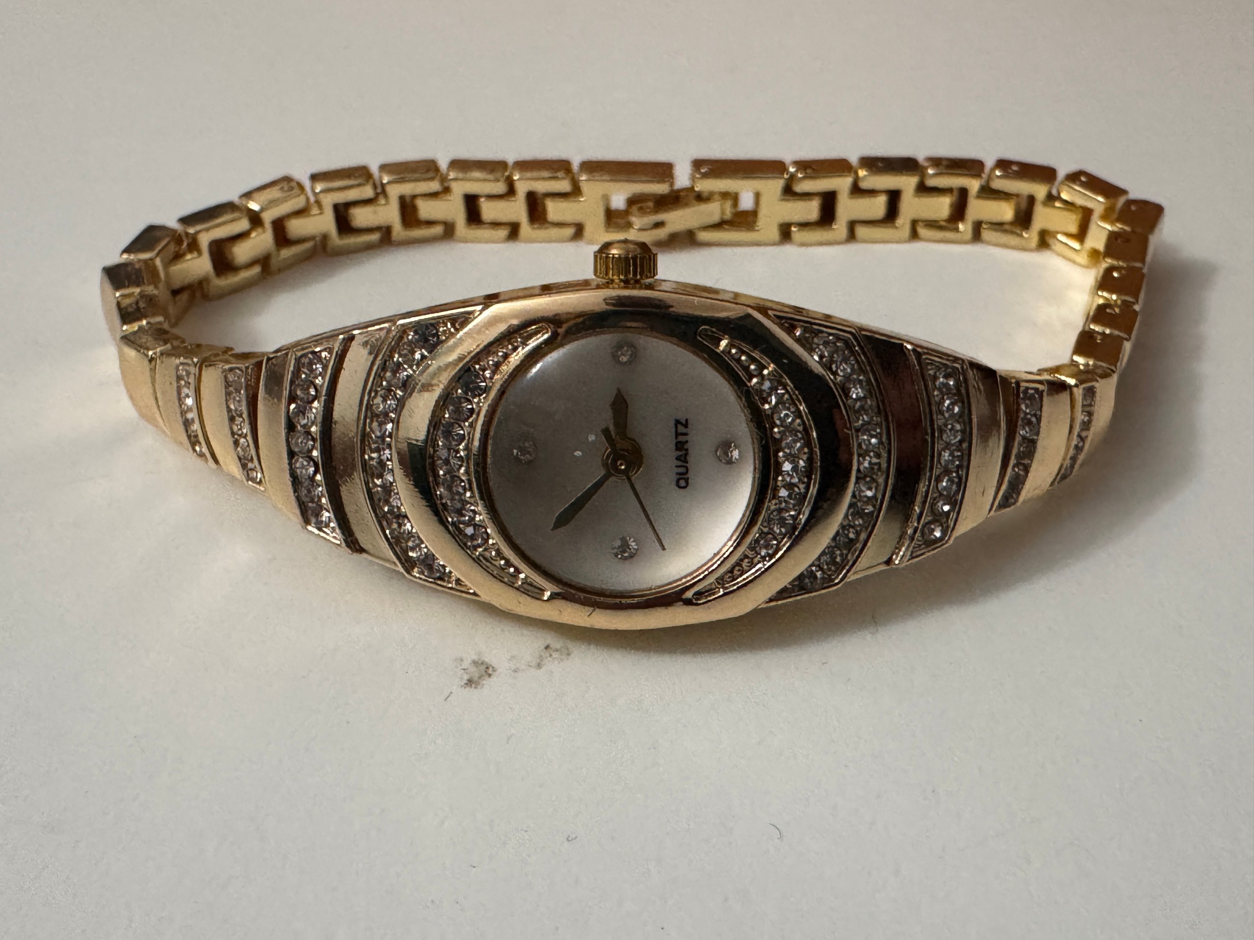 Gold Tone Women's Crystal Accent Quartz Bracelet Watch Jewel-Ja-6 image 3
