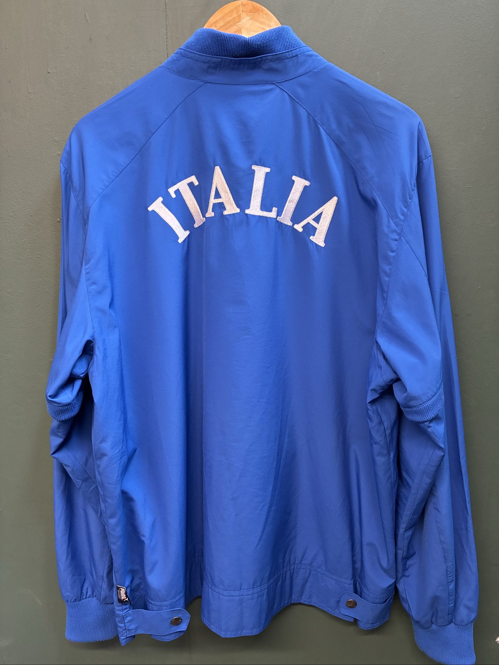 Vintage Puma Blue Italy Embroidered Track Jacket italia 00s Large y2k image 2