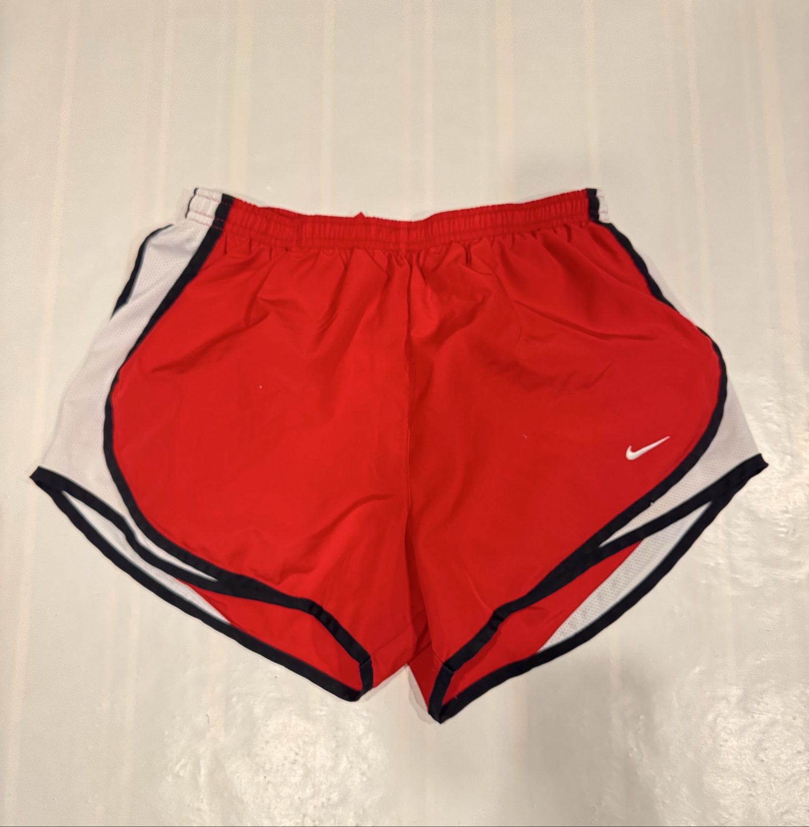 Women’s Nike Dri-FIT Running Shorts – Red White Black – Medium