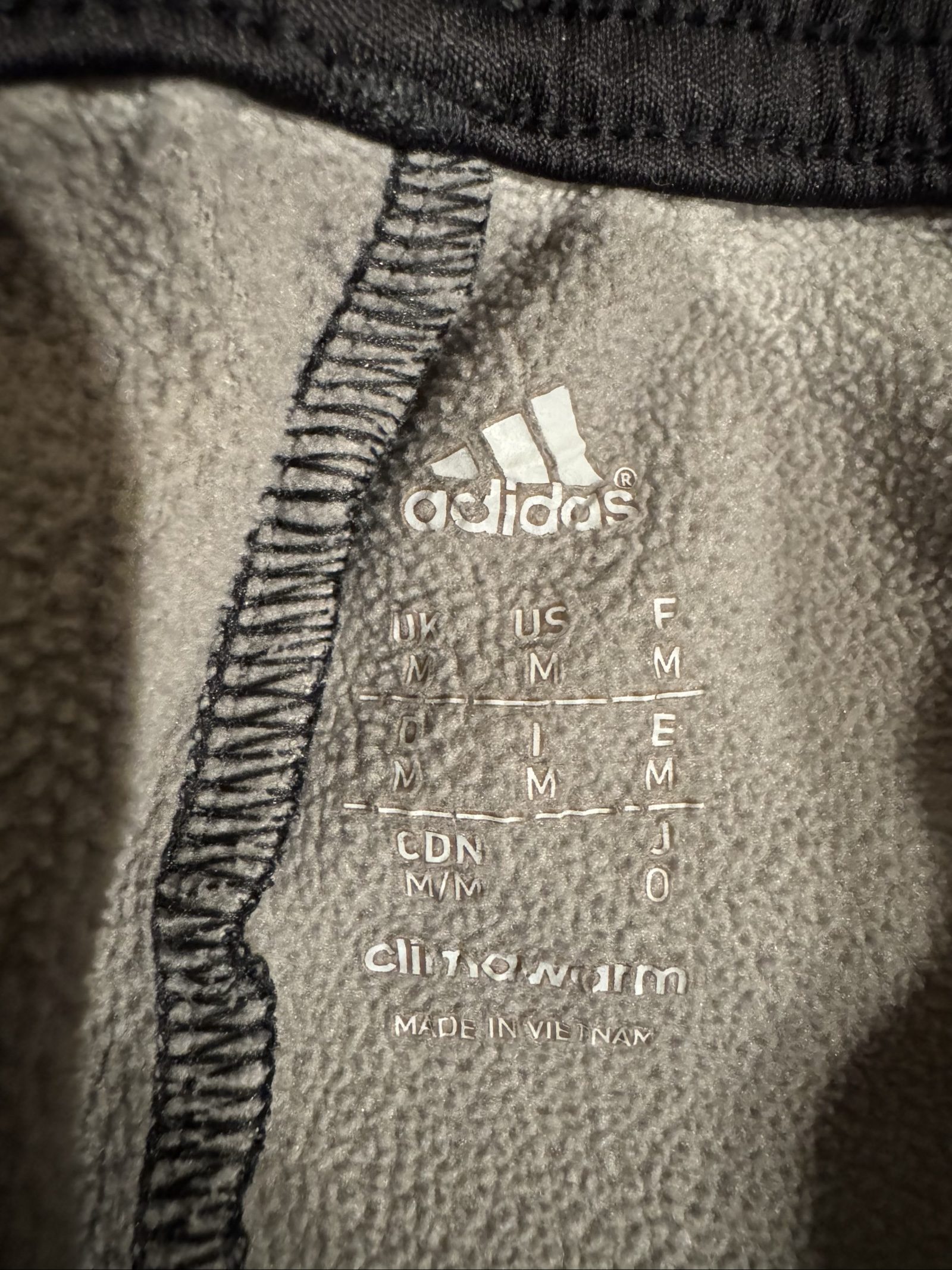 Men’s Adidas ClimaWarm 3-Stripe Athletic Sweatpants – Gray Black – Medium image 4