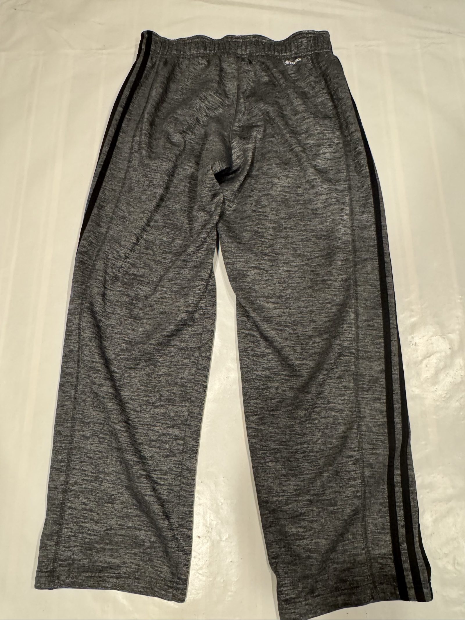 Men’s Adidas ClimaWarm 3-Stripe Athletic Sweatpants – Gray Black – Medium image 5