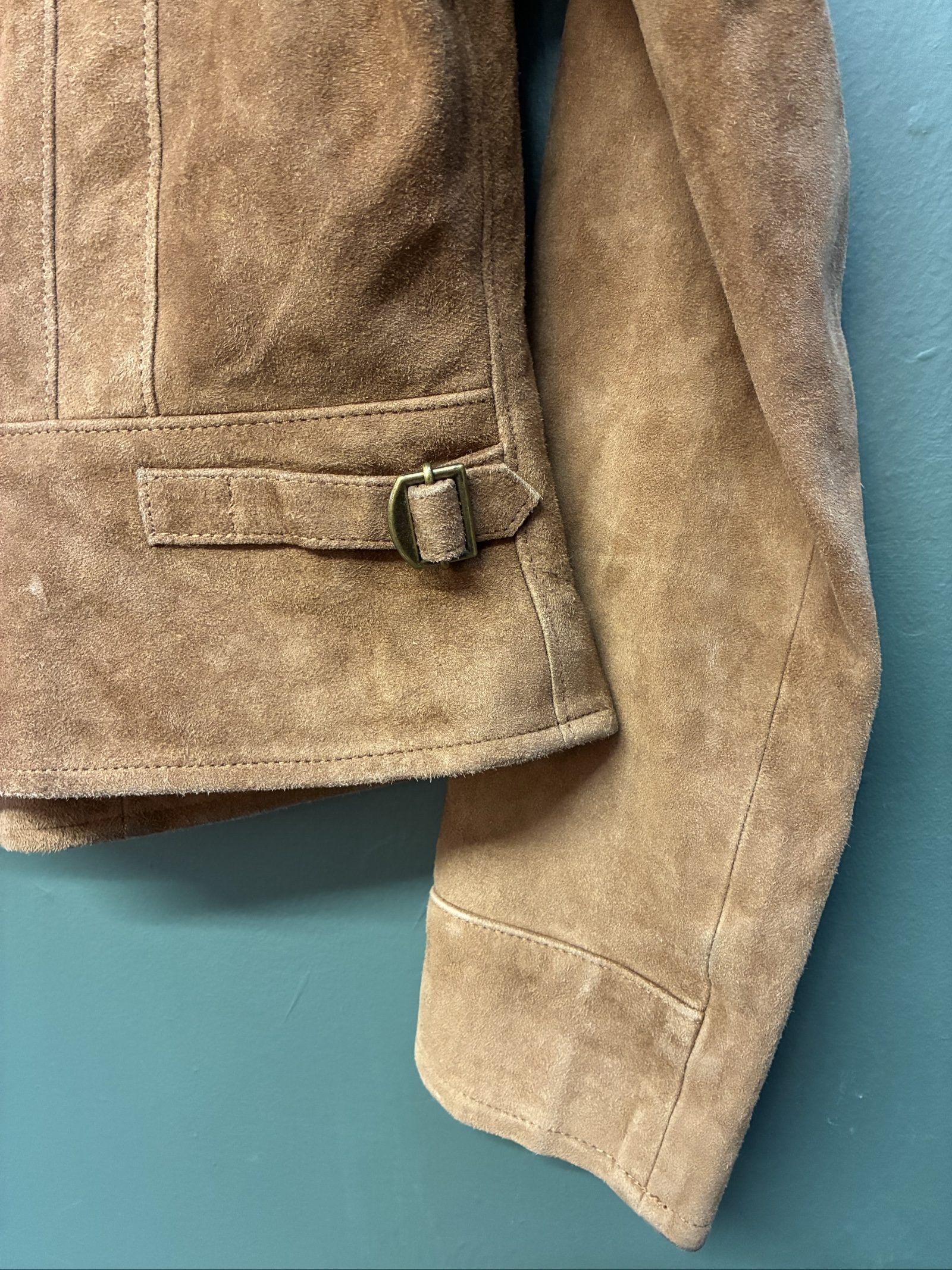 Vintage Ralph Lauren Brown Suede Zip Jacket Size 6 image 9