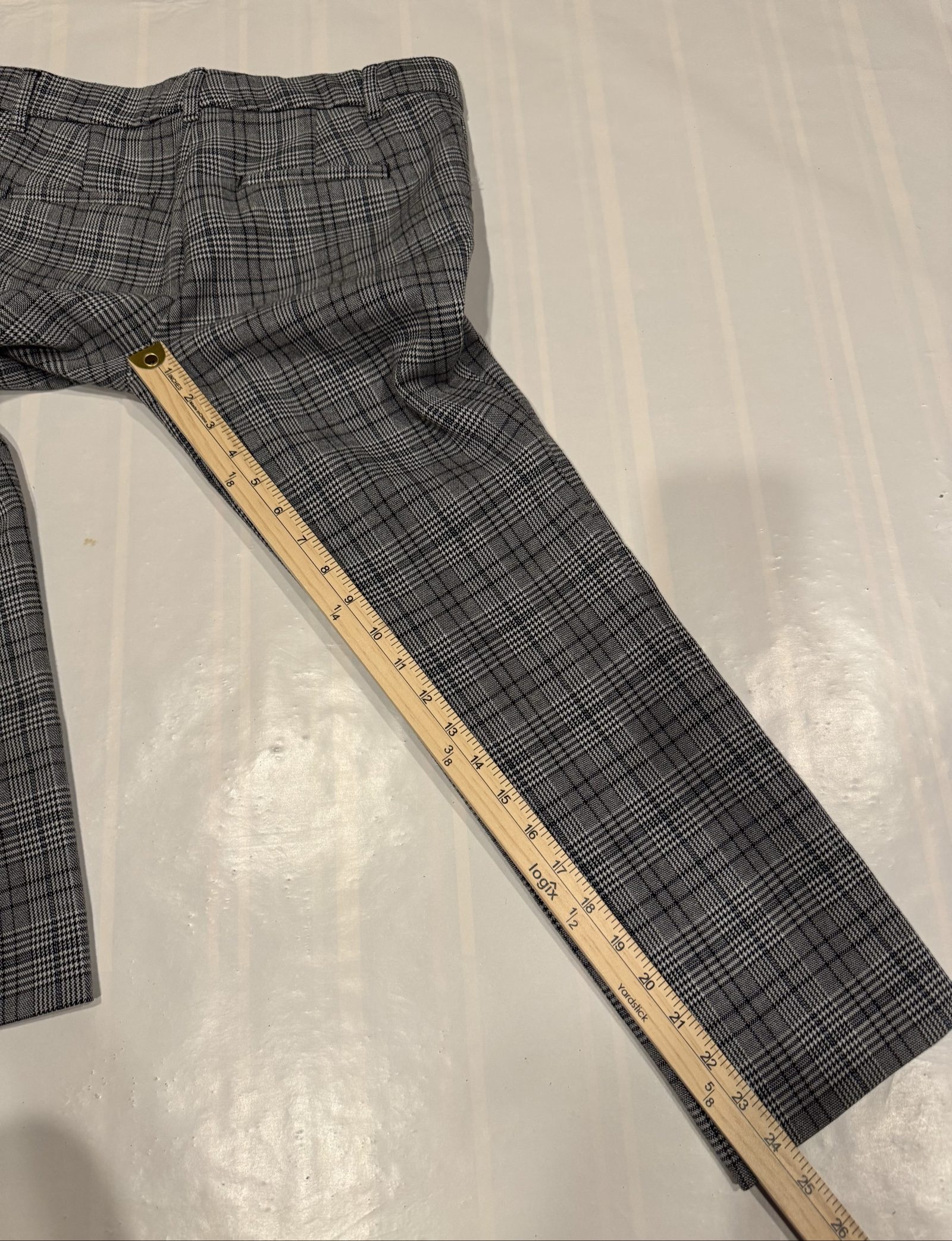 Women’s Ann Taylor Petite Plaid Dress Pants – Gray Black – 2 Petite image 6