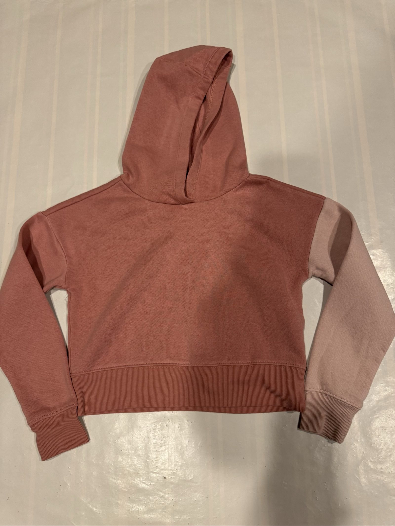 Girls’ Athletic Works Colorblock Pullover Hoodie – Pink – Medium (7-8)