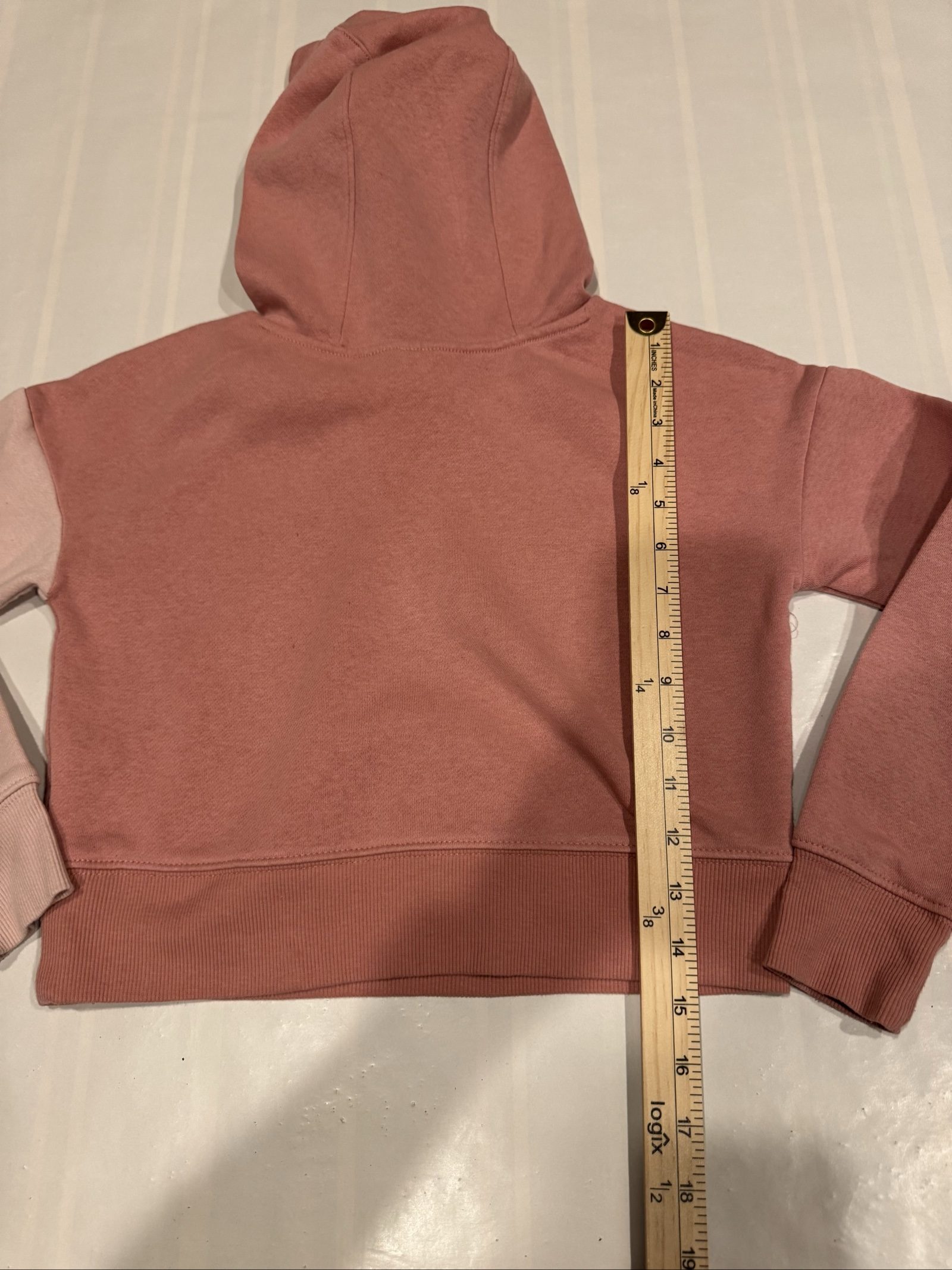 Girls’ Athletic Works Colorblock Pullover Hoodie – Pink – Medium (7-8) image 4