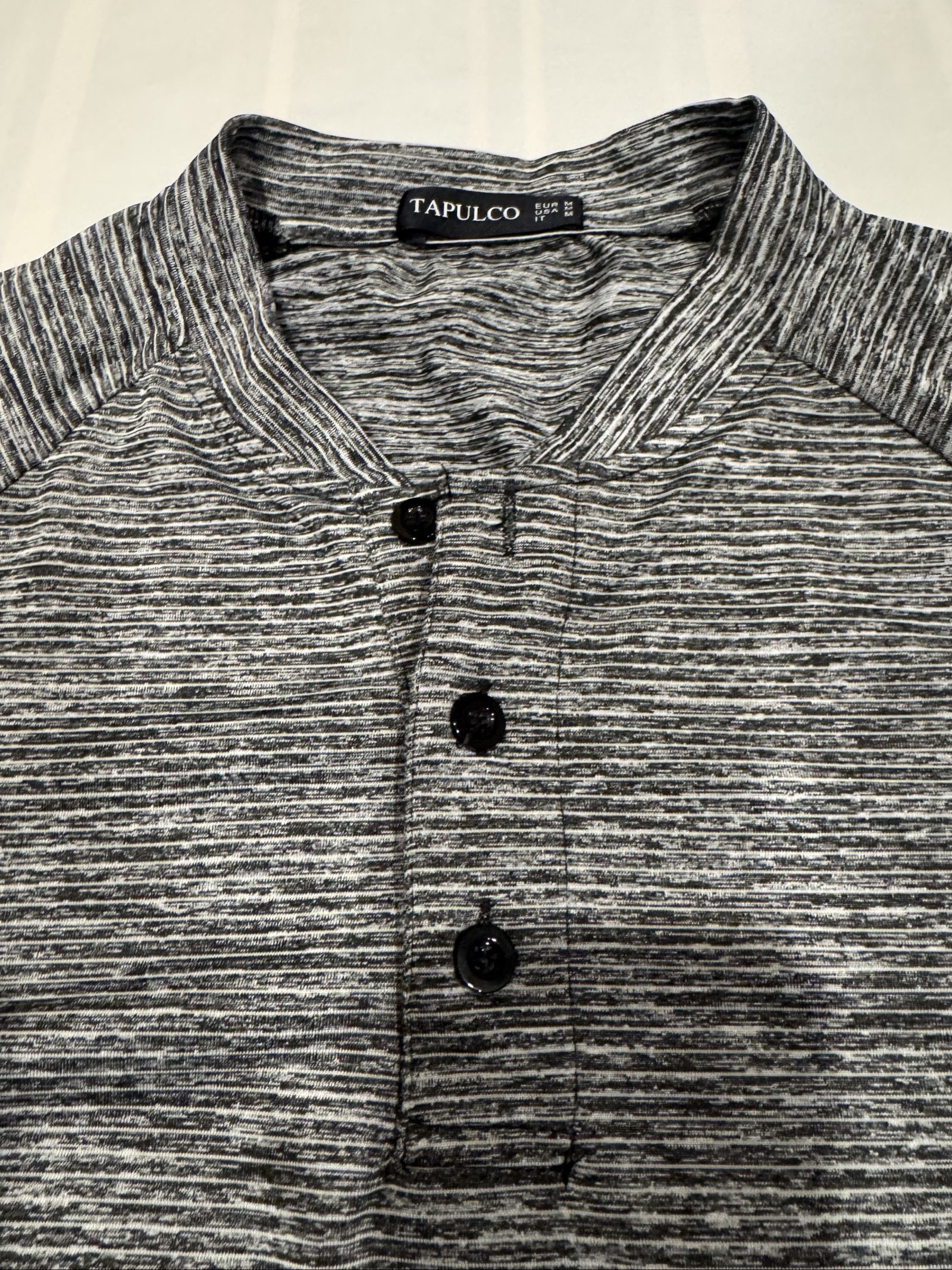 Men’s Tapulco Space Dye Performance Polo Shirt – Gray Black – Medium image 2
