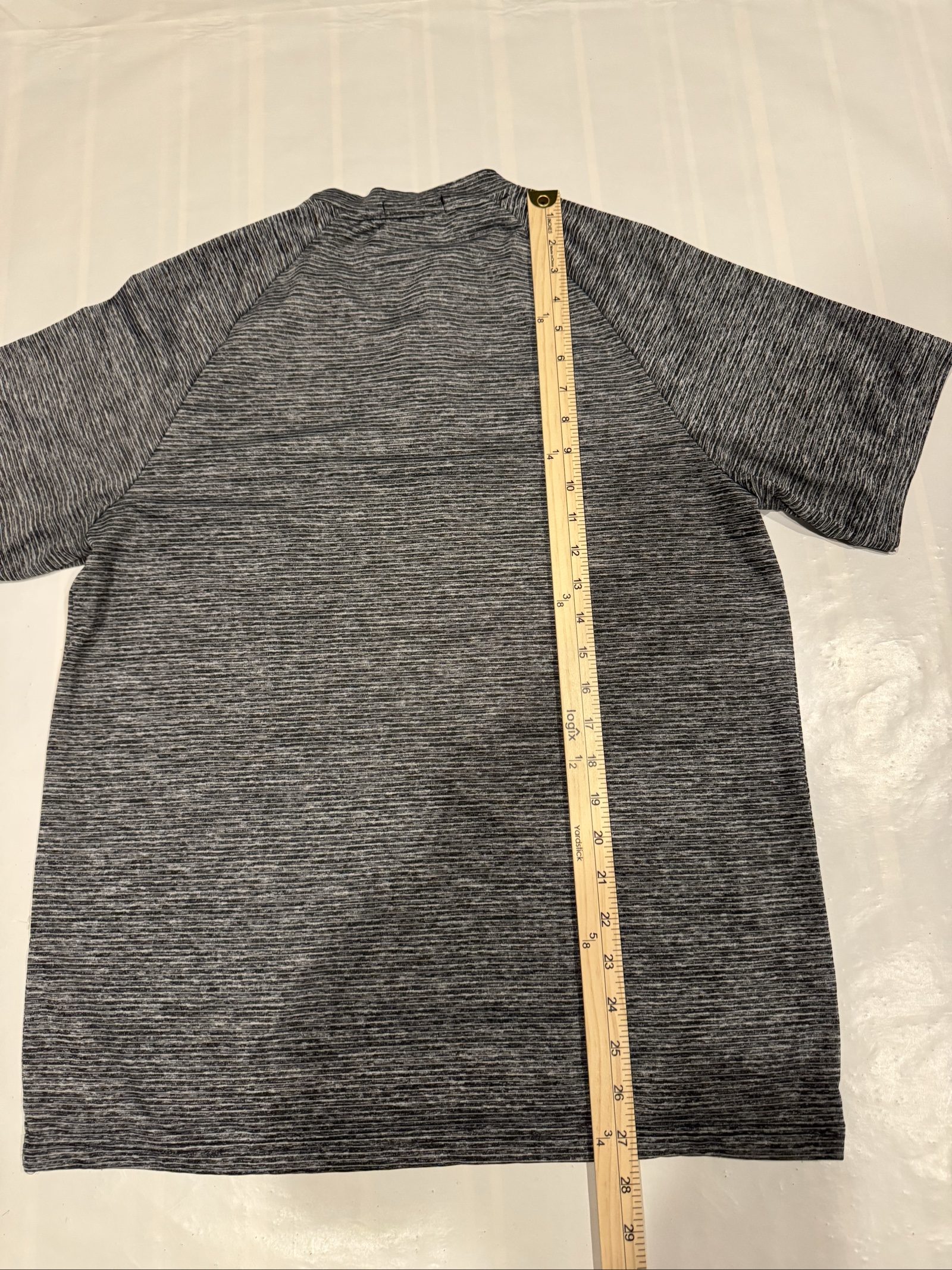 Men’s Tapulco Space Dye Performance Polo Shirt – Gray Black – Medium image 5