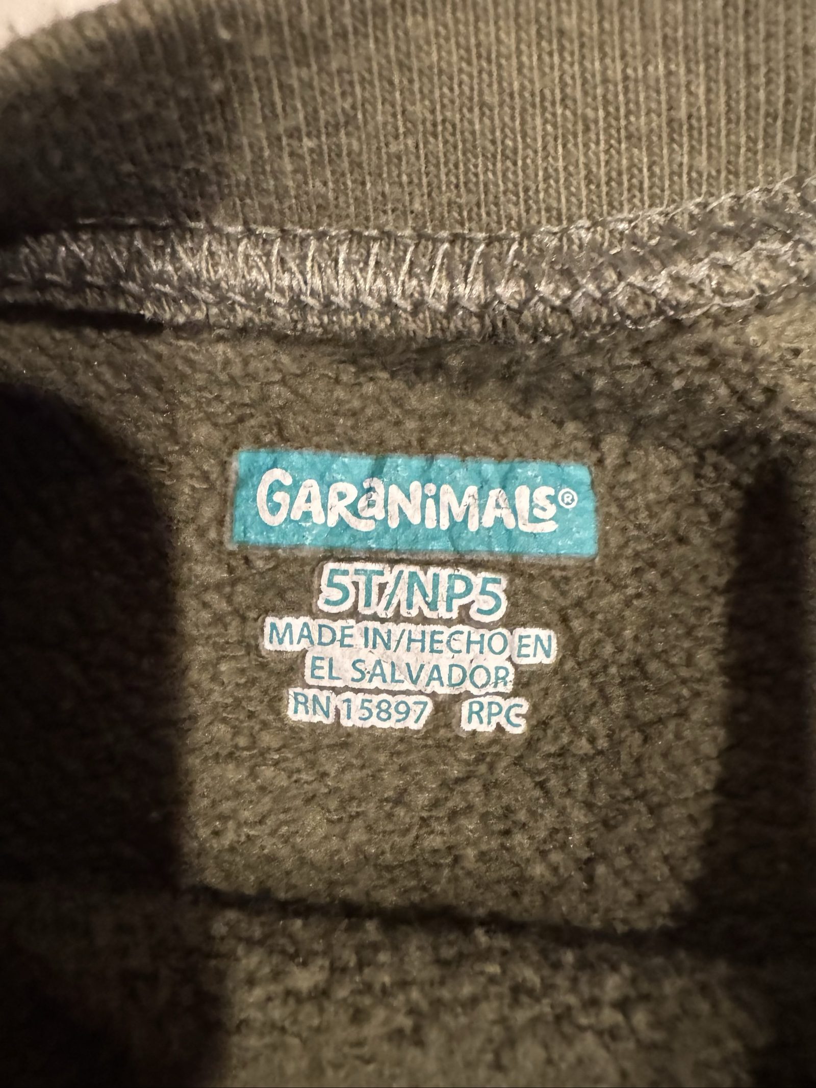 Boys’ Garanimals Dinosaur Graphic Crewneck Sweatshirt – Olive Green – 5T image 3