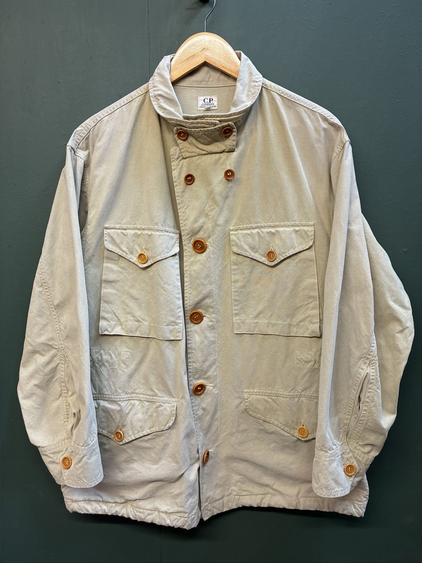 Vintage C.P. Company Beige Cotton Field Jacket Size 46 Men's medium