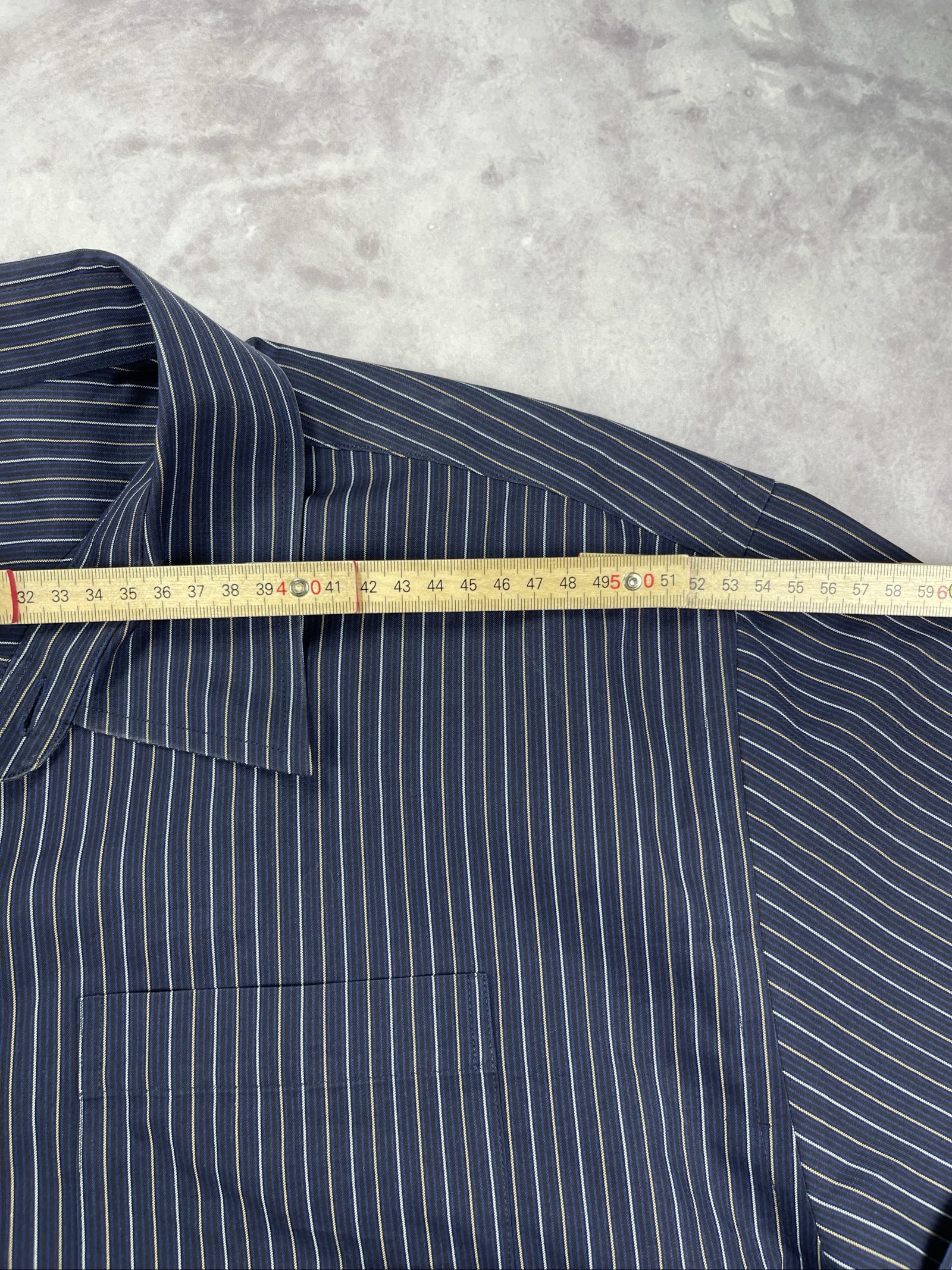 Denver Hayes Navy & White Striped Shirt 2XL Cotton image 7