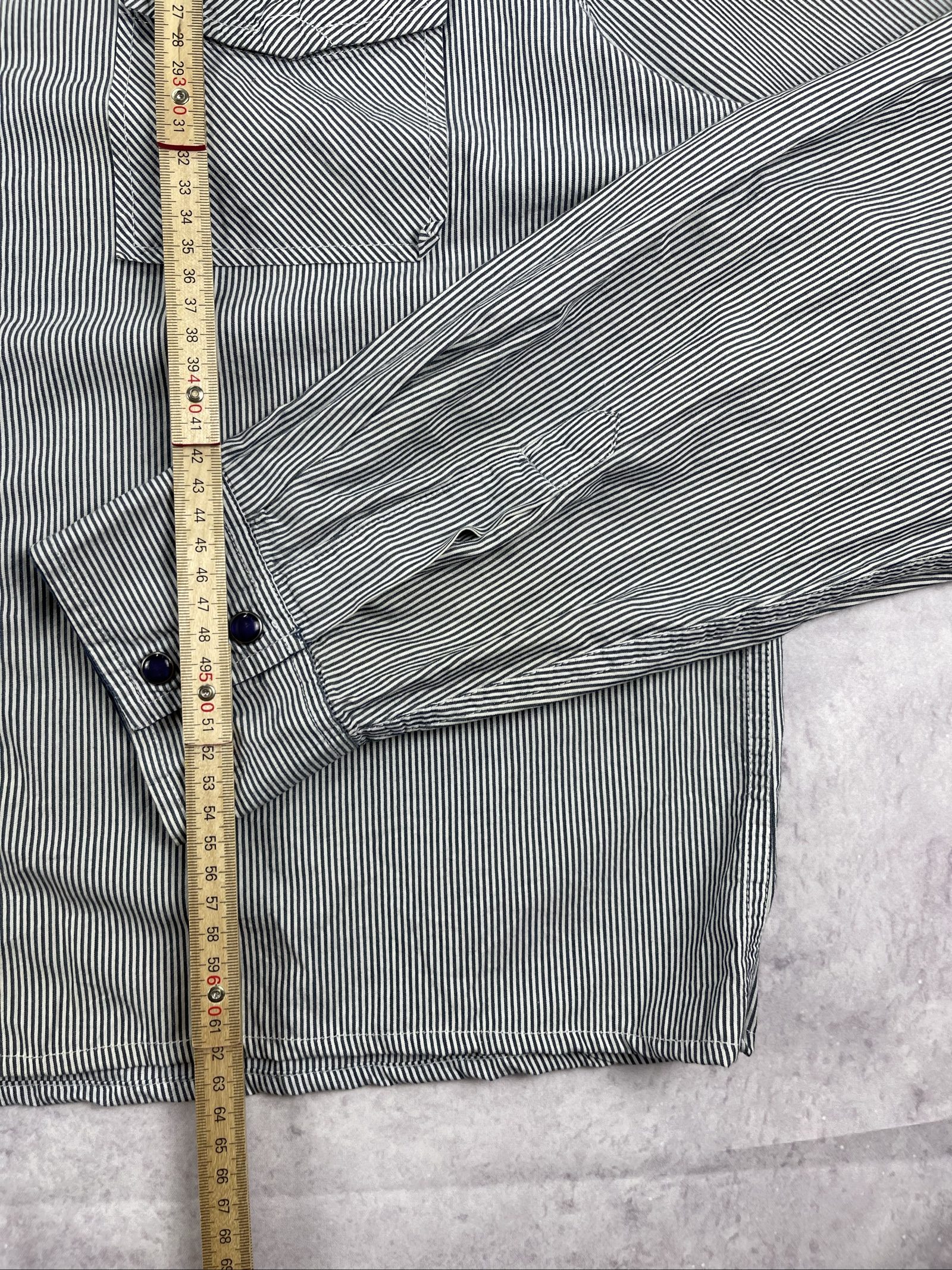 Guess Men Black & White Striped Button Shirt XXL image 8