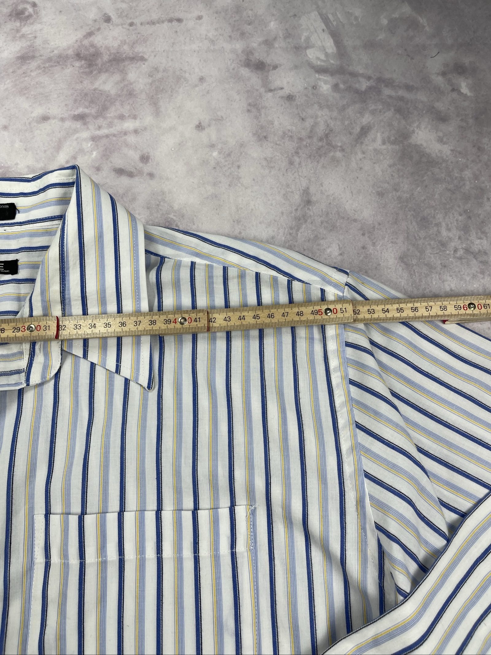 George White, Blue & Beige Striped Button-Up Shirt Large image 6
