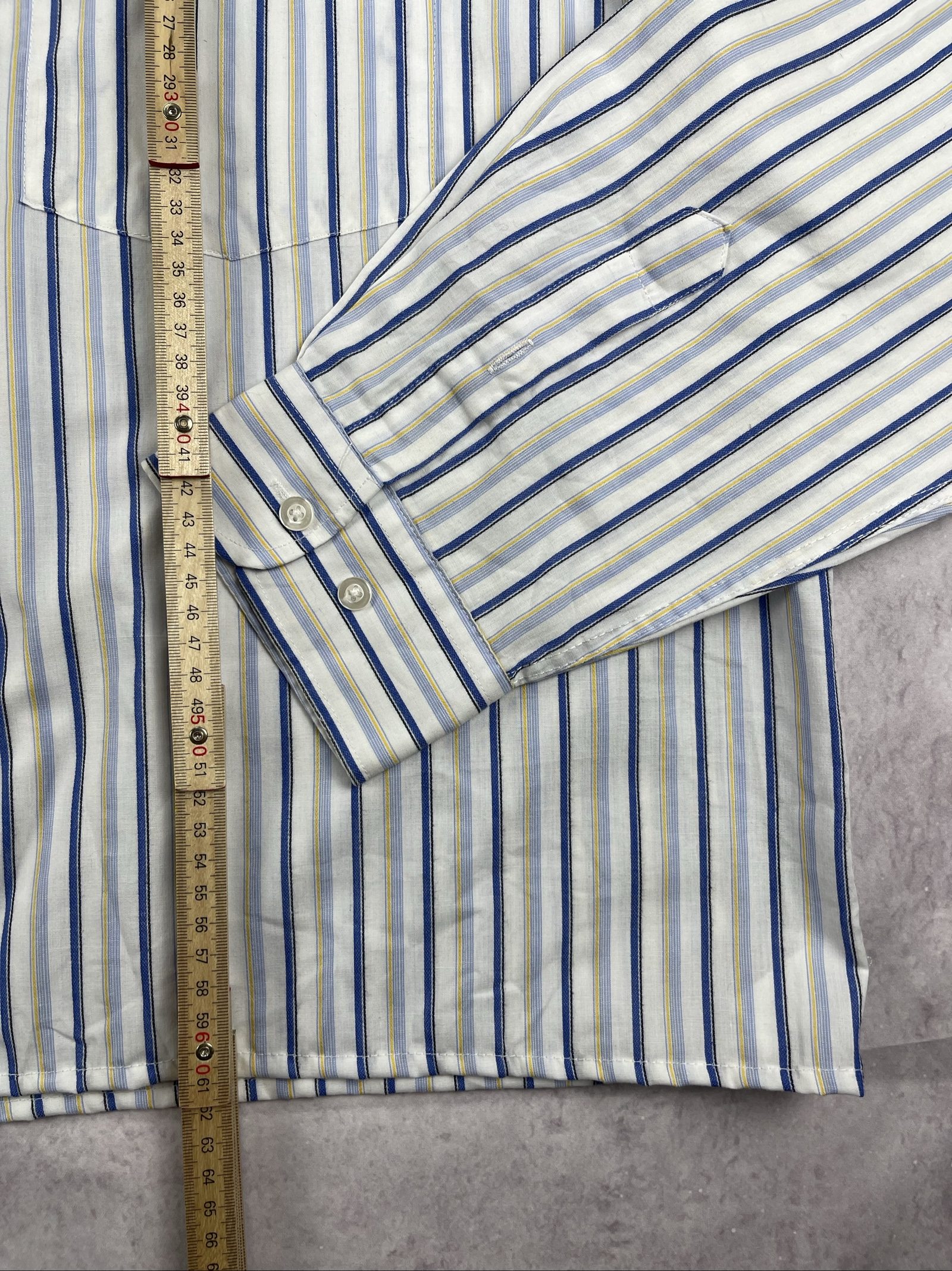 George White, Blue & Beige Striped Button-Up Shirt Large image 7
