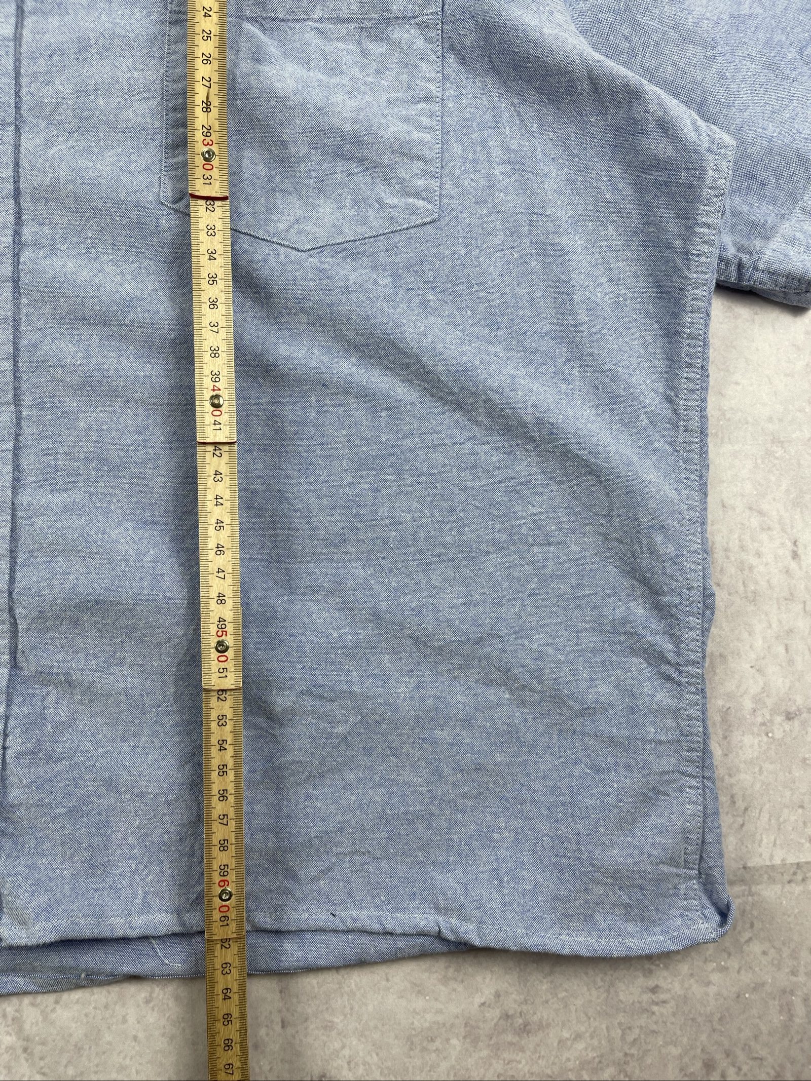 Amazon Essentials Men's Light Blue Short Sleeve Oxford Shirt XL image 8