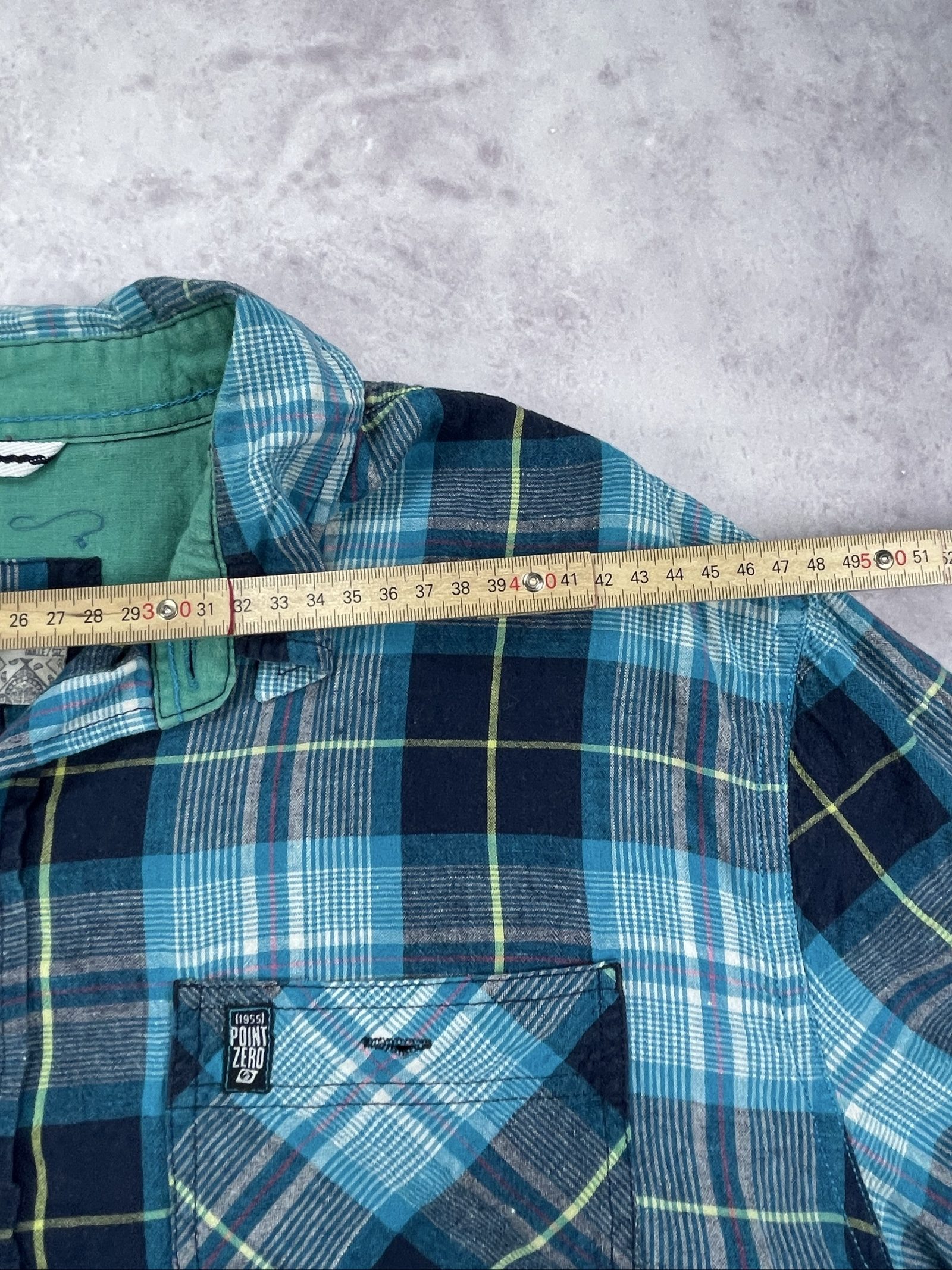 Diesel Men Blue Check Short Sleeve Shirt XL Cotton image 7