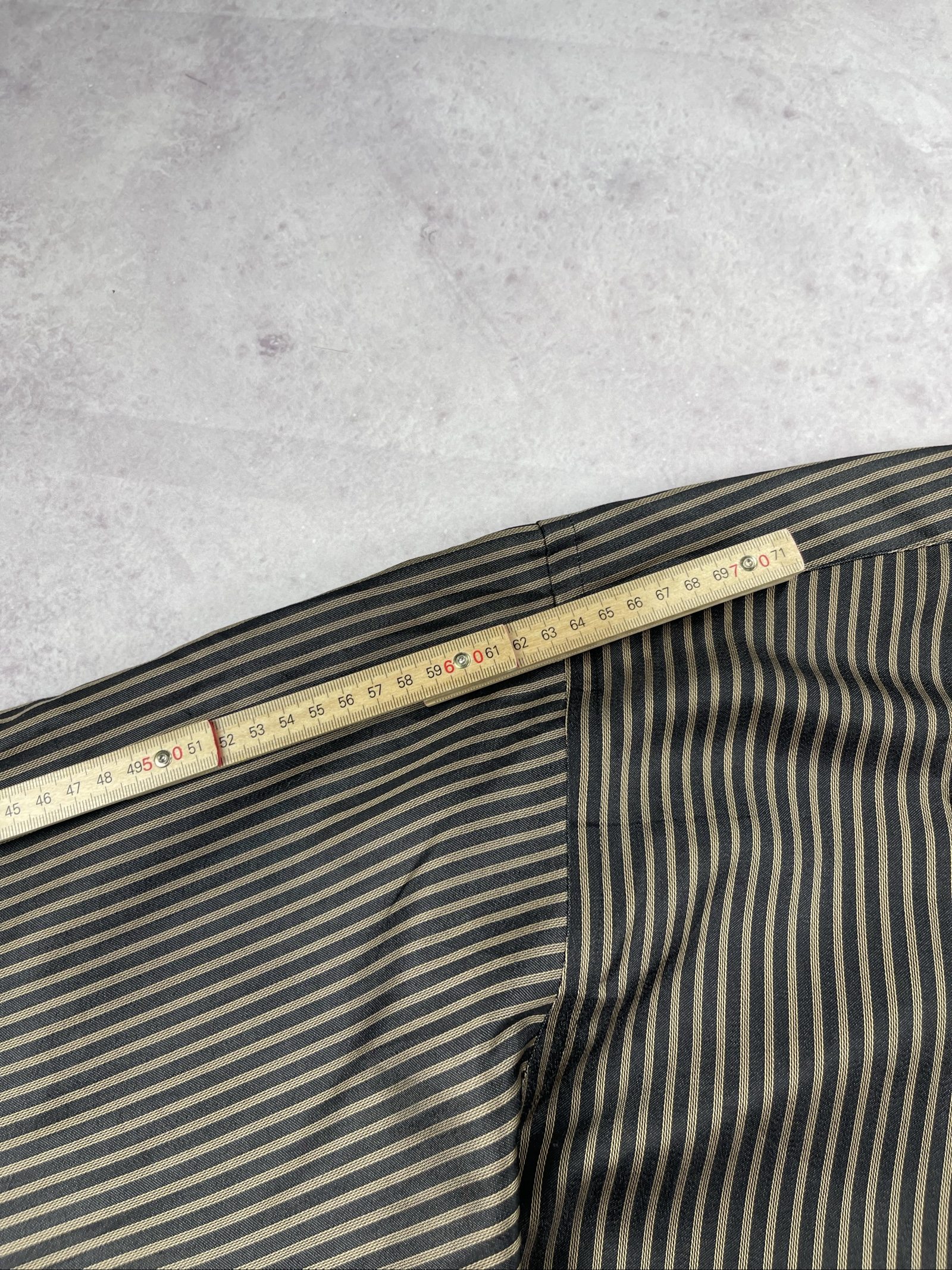 Joseph & Feiss Men's Black & Brown Stripe Non Iron Shirt XL image 9
