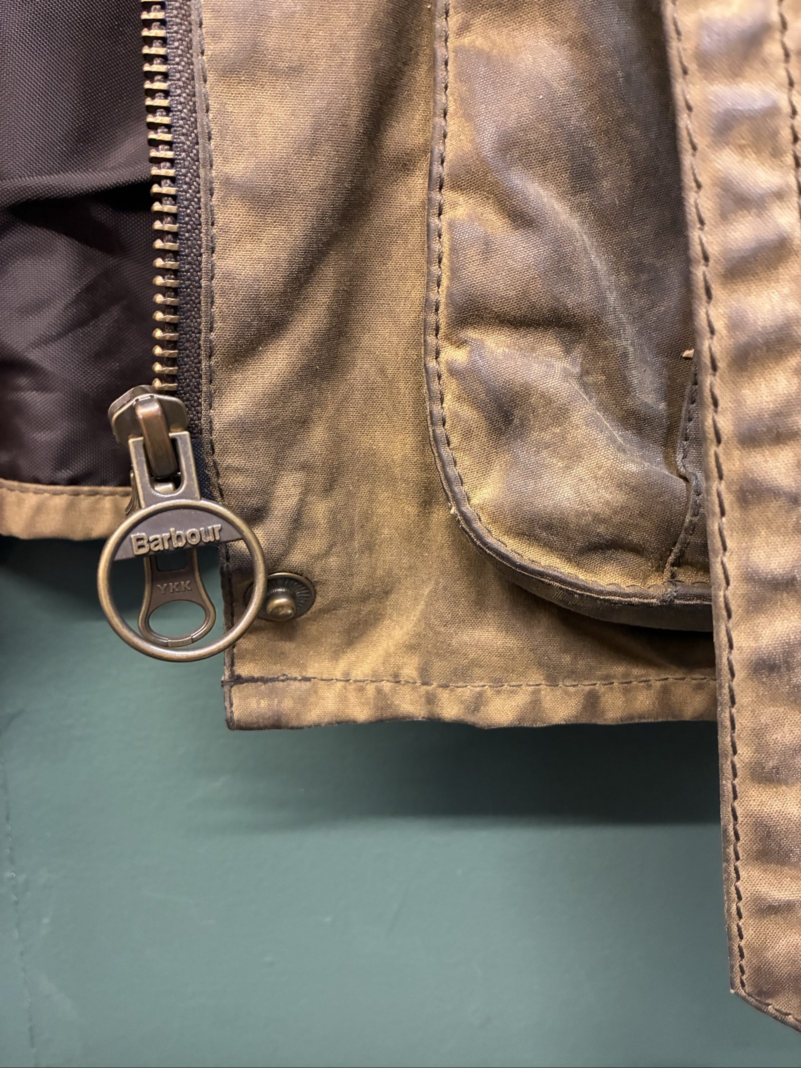 Barbour gold label X Temperley Brown & Black Waxed Cotton & Leather Jacket UK 10 image 7