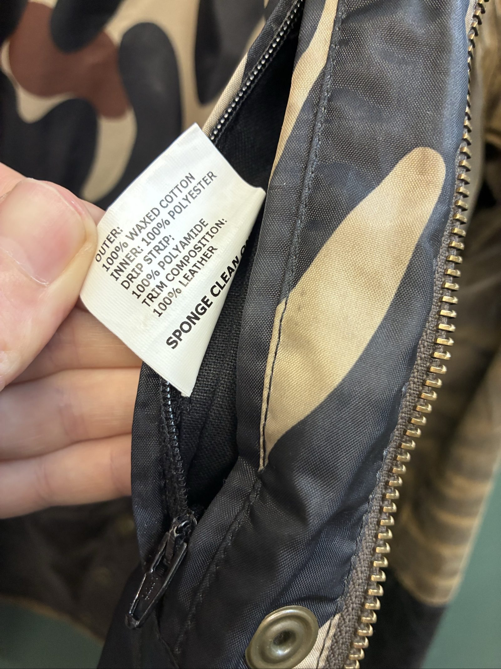 Barbour gold label X Temperley Brown & Black Waxed Cotton & Leather Jacket UK 10 image 10