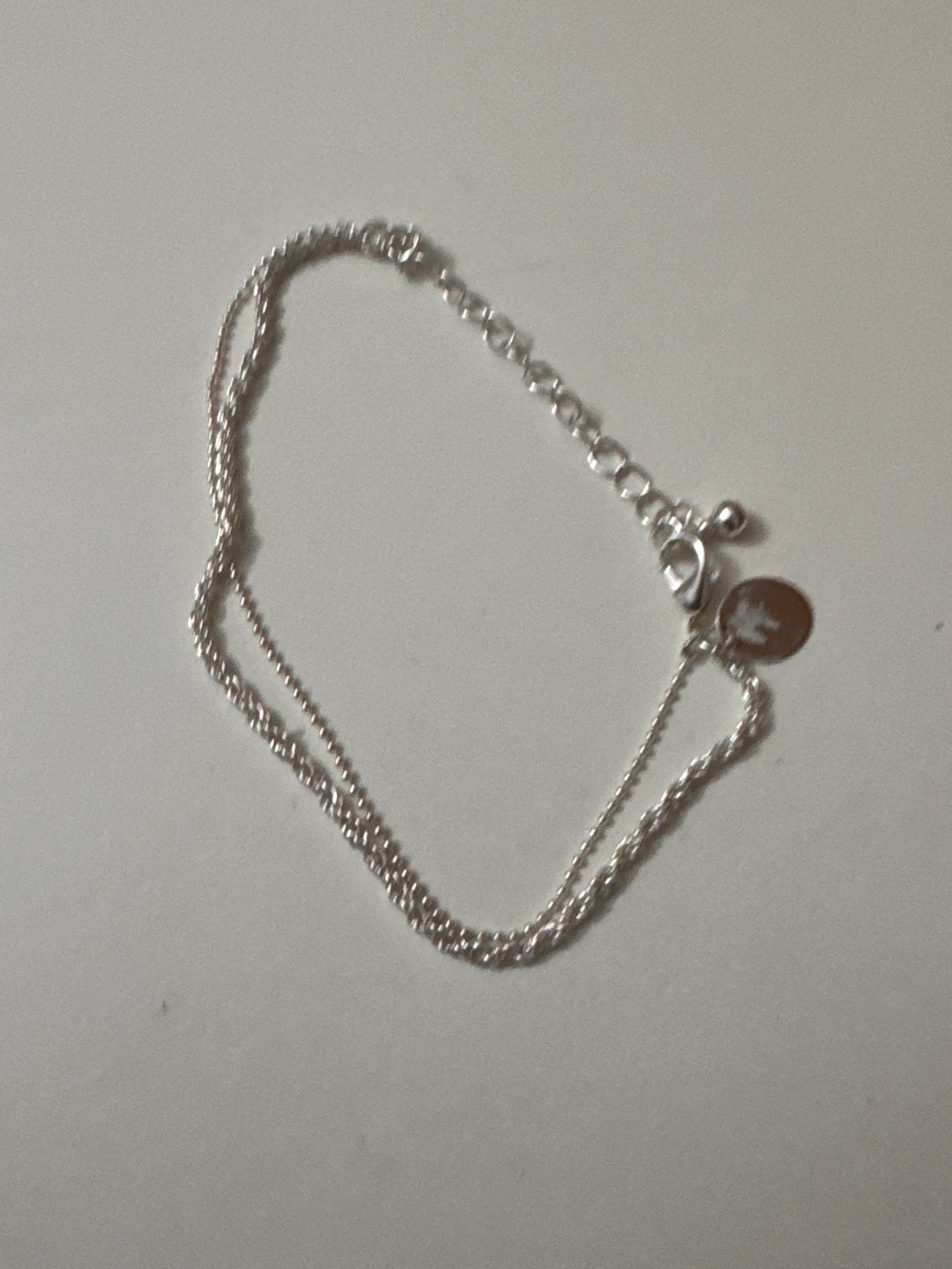 Silver Double Chain Bracelet with Extender and Charm Jewel-Ja-8 image 2