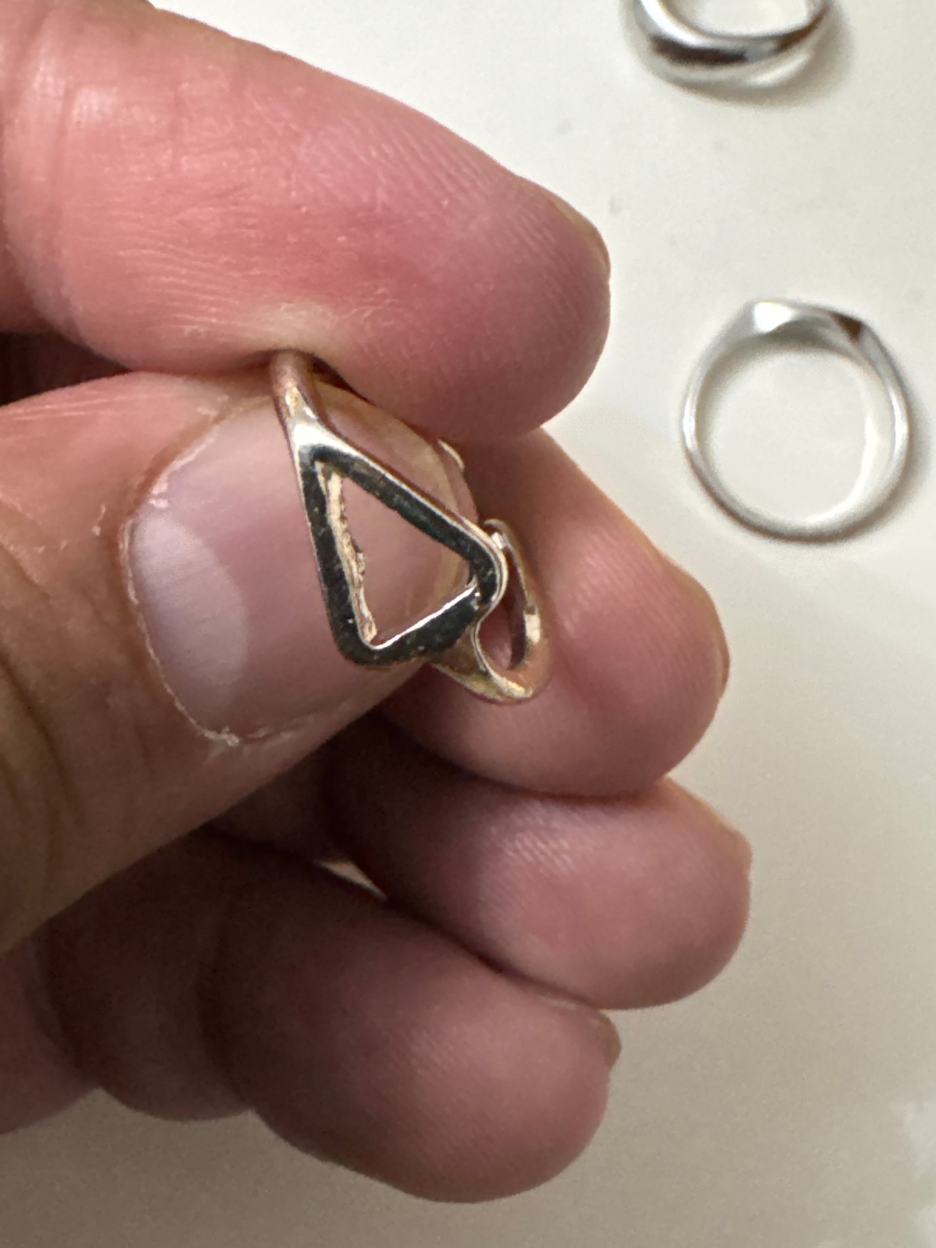 Silver Tone Trio of Modern Rings Unisex Jewel-Ja-8 image 5