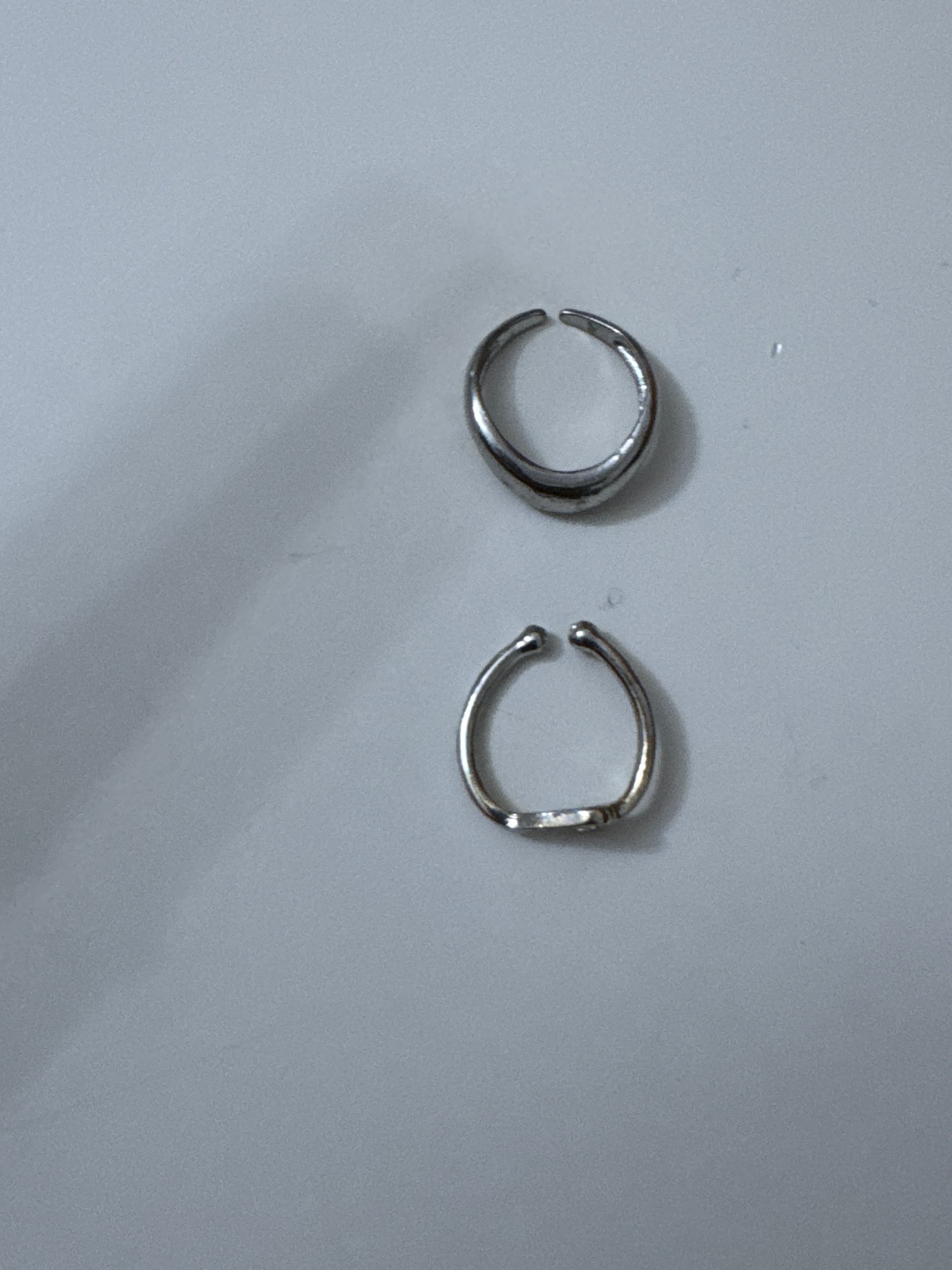 Silver Tone Trio of Modern Rings Unisex Jewel-Ja-8 image 8