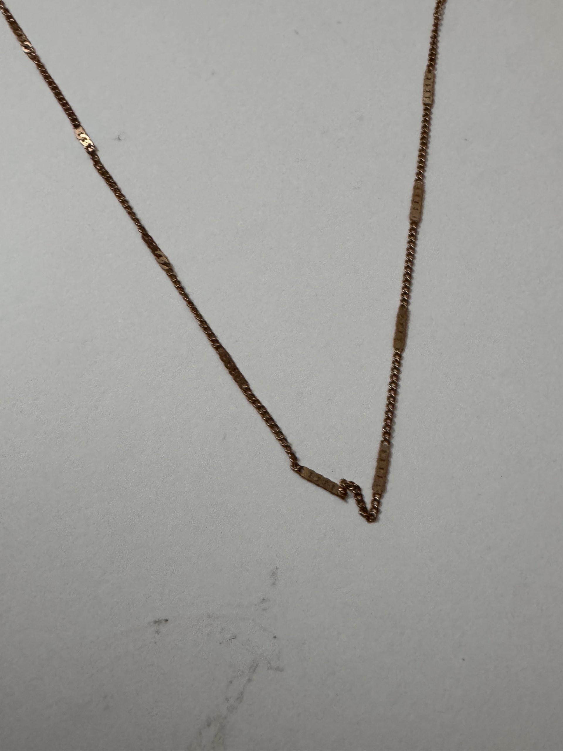 Gold Tone Chain Necklace 22 cm Length Women's Jewel-Ja-8 image 2