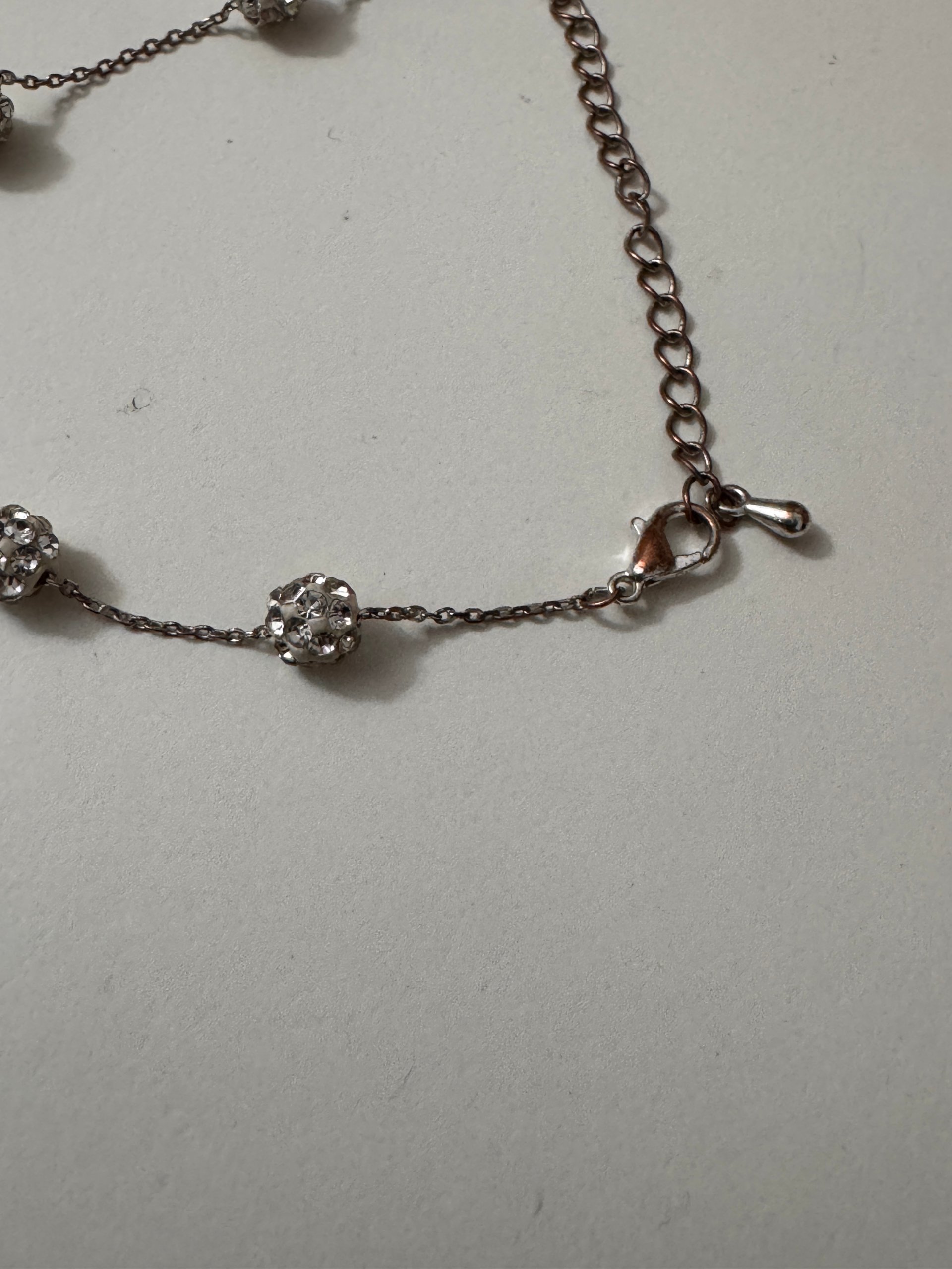 Silver Tone Crystal Bead Adjustable Chain Bracelet Women's Jewel-Ja-8 image 5