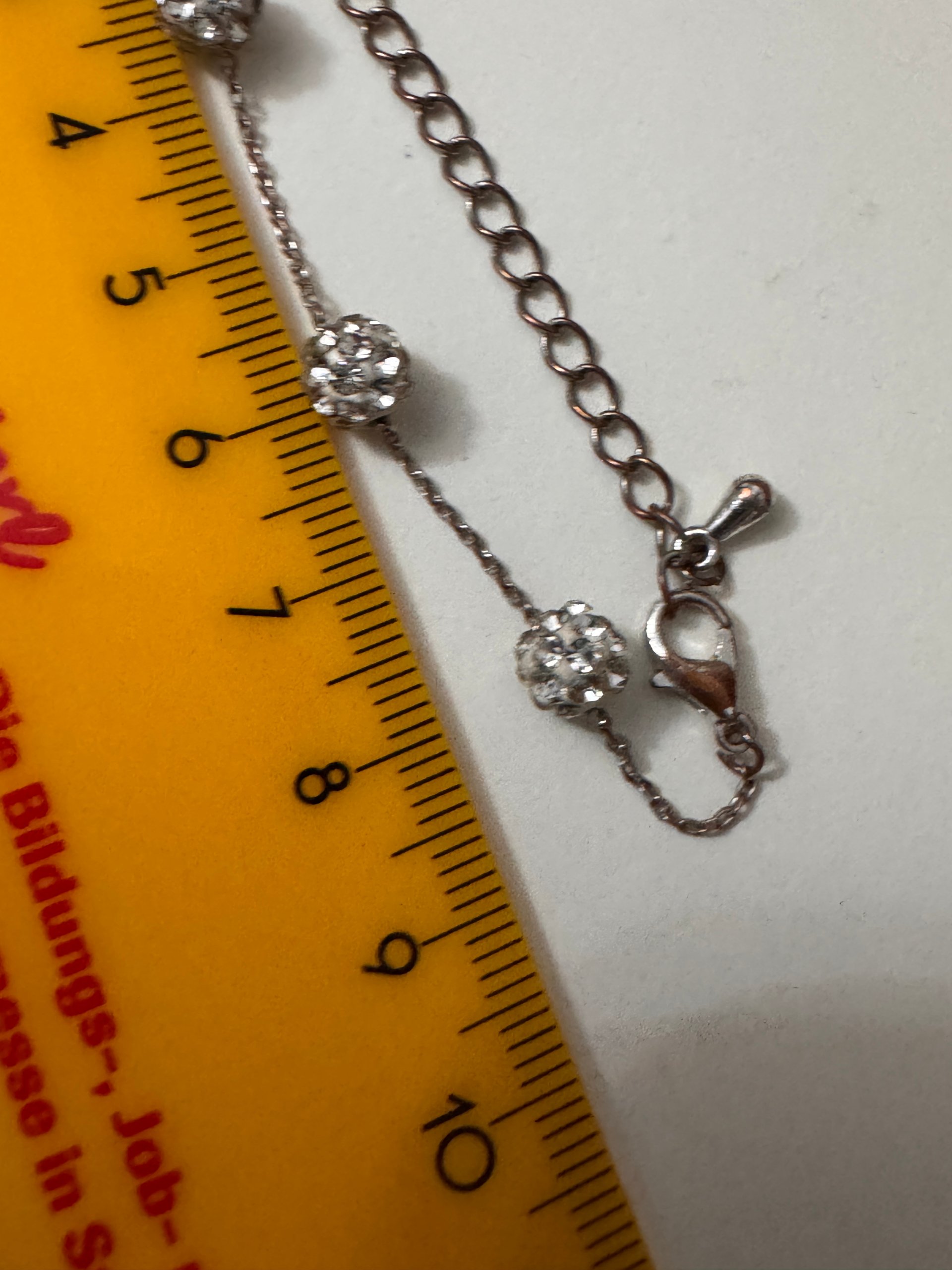 Silver Tone Crystal Bead Adjustable Chain Bracelet Women's Jewel-Ja-8 image 7