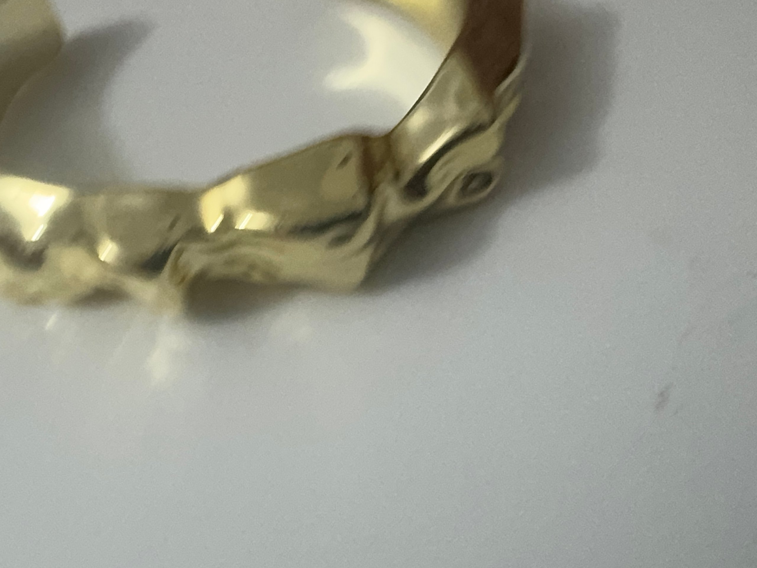 Gold Tone Sculptural Metal Cuff Bracelet Unisex Jewel-Ja-8 image 2
