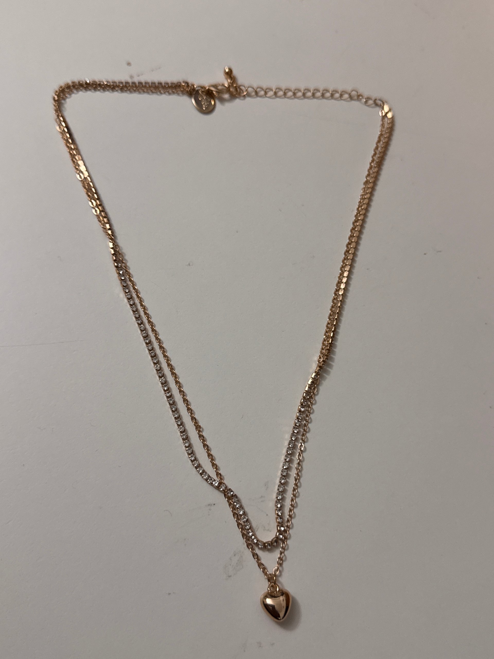 Unbranded Gold Tone Heart Pendant Layered Necklace Jewel-Ja-8 image 2
