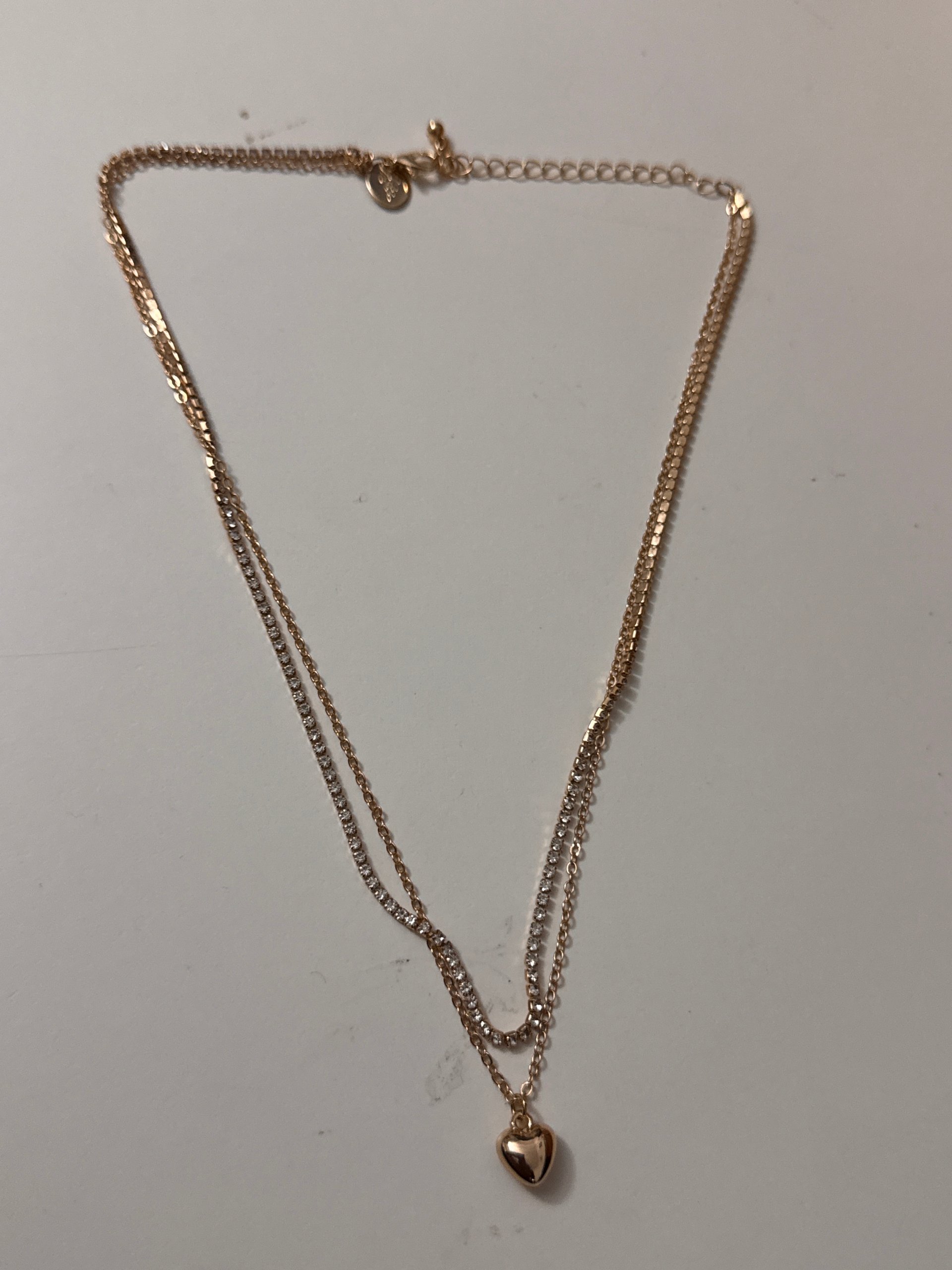 Unbranded Gold Tone Heart Pendant Layered Necklace Jewel-Ja-8 image 3